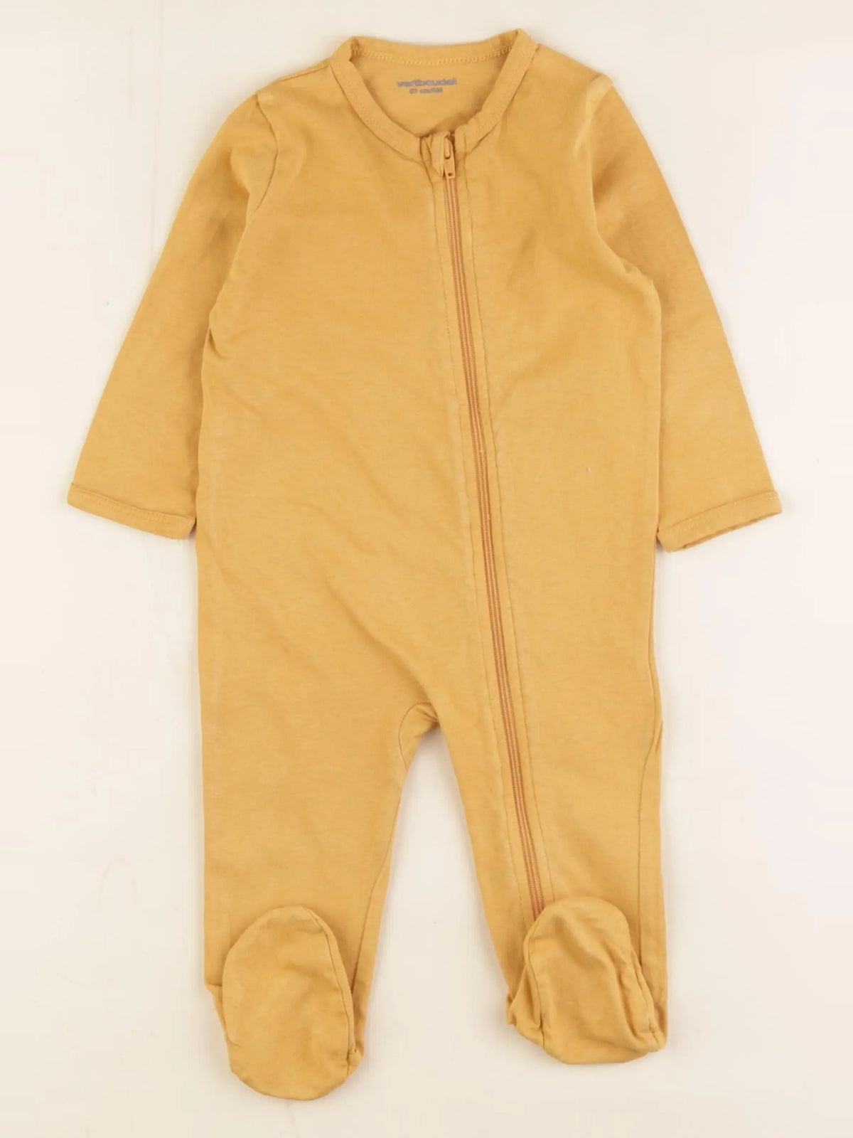 Vertbaudet - pyjama coton jaune - 6 mois