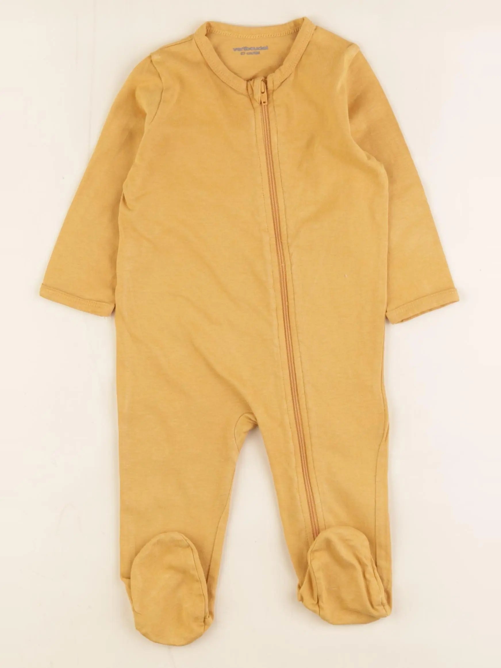 Vertbaudet - pyjama coton jaune - 6 mois
