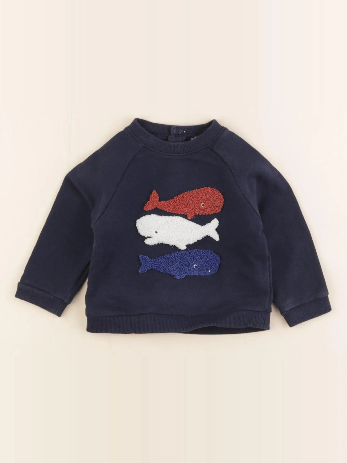 Boutchou - sweat bleu - 12 mois