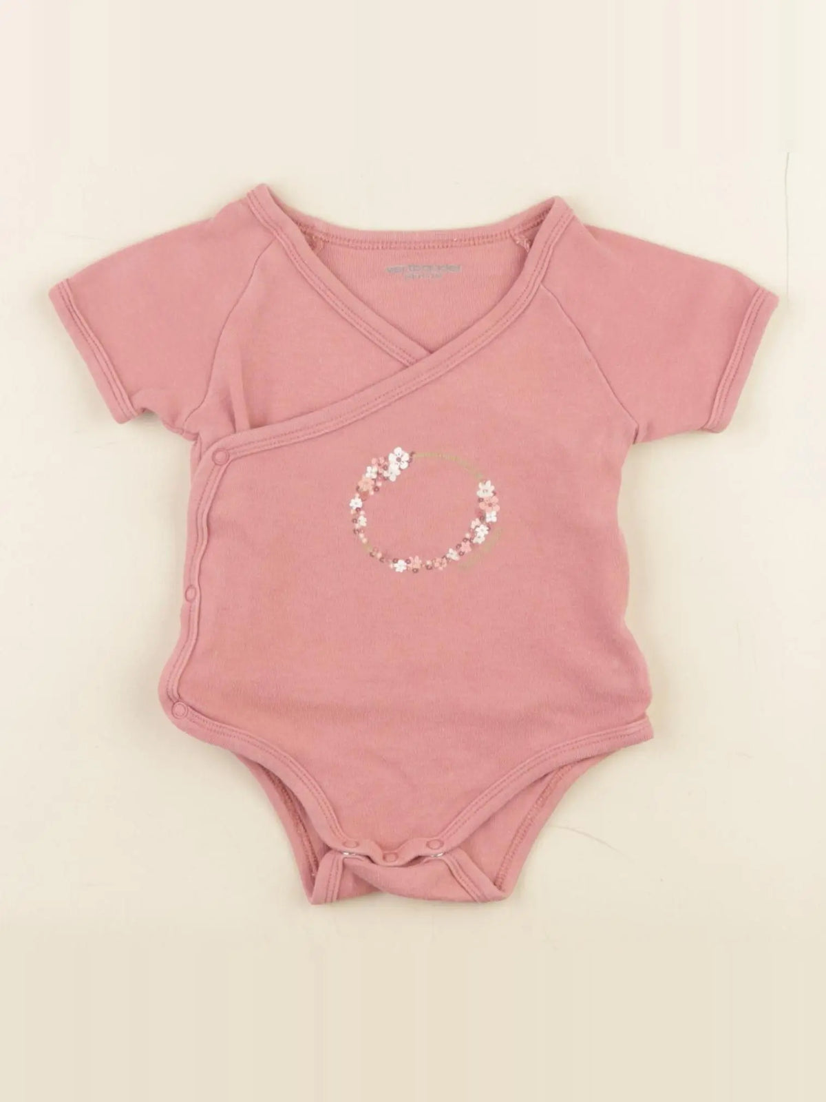 Vertbaudet - body rose - 3 mois