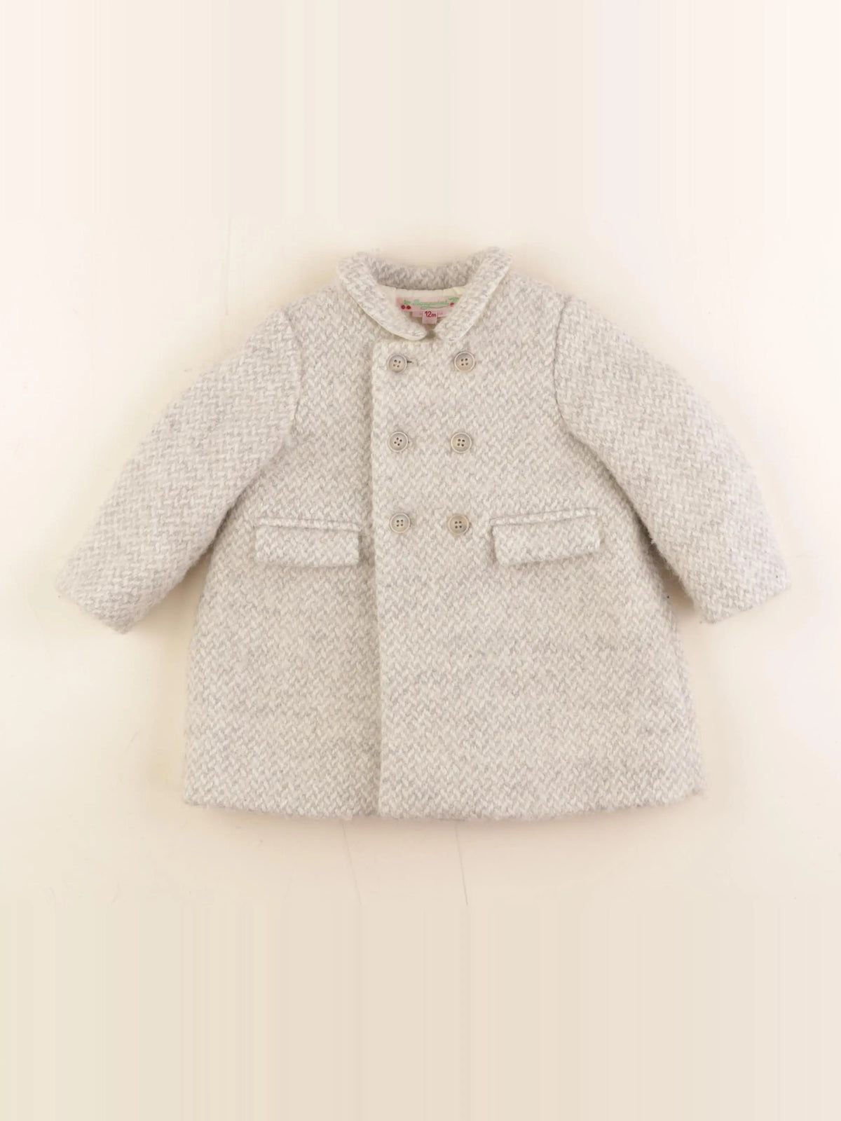 Bonpoint - manteau beige, gris - 12 mois