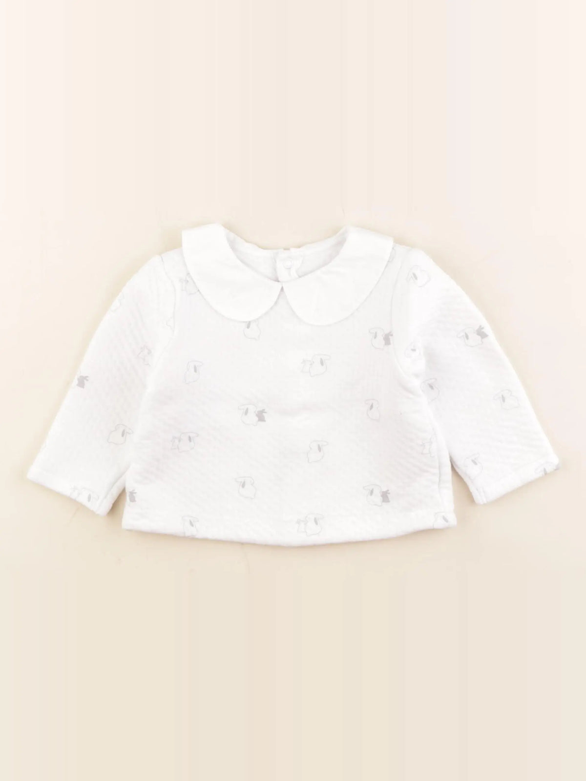 Jacadi - sweat blanc - 12 mois