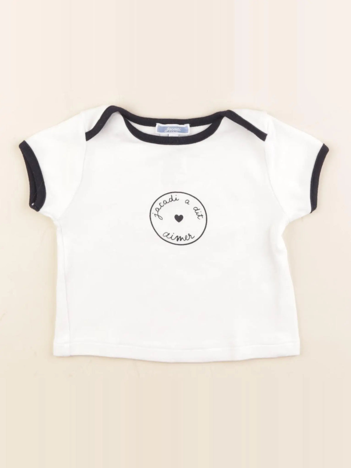 Jacadi - tee-shirt blanc, bleu - 12 mois