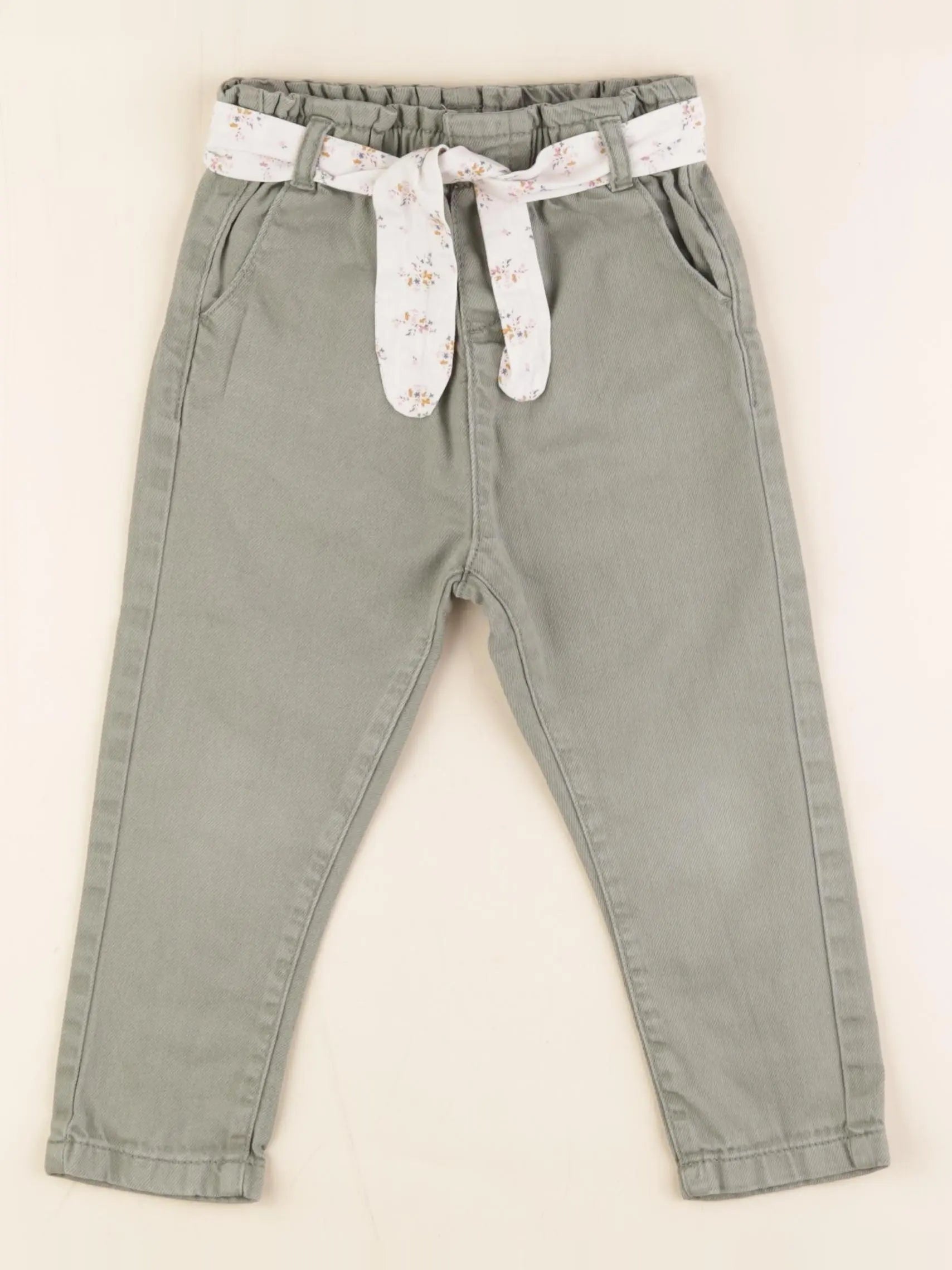Vertbaudet - pantalon vert - 24 mois