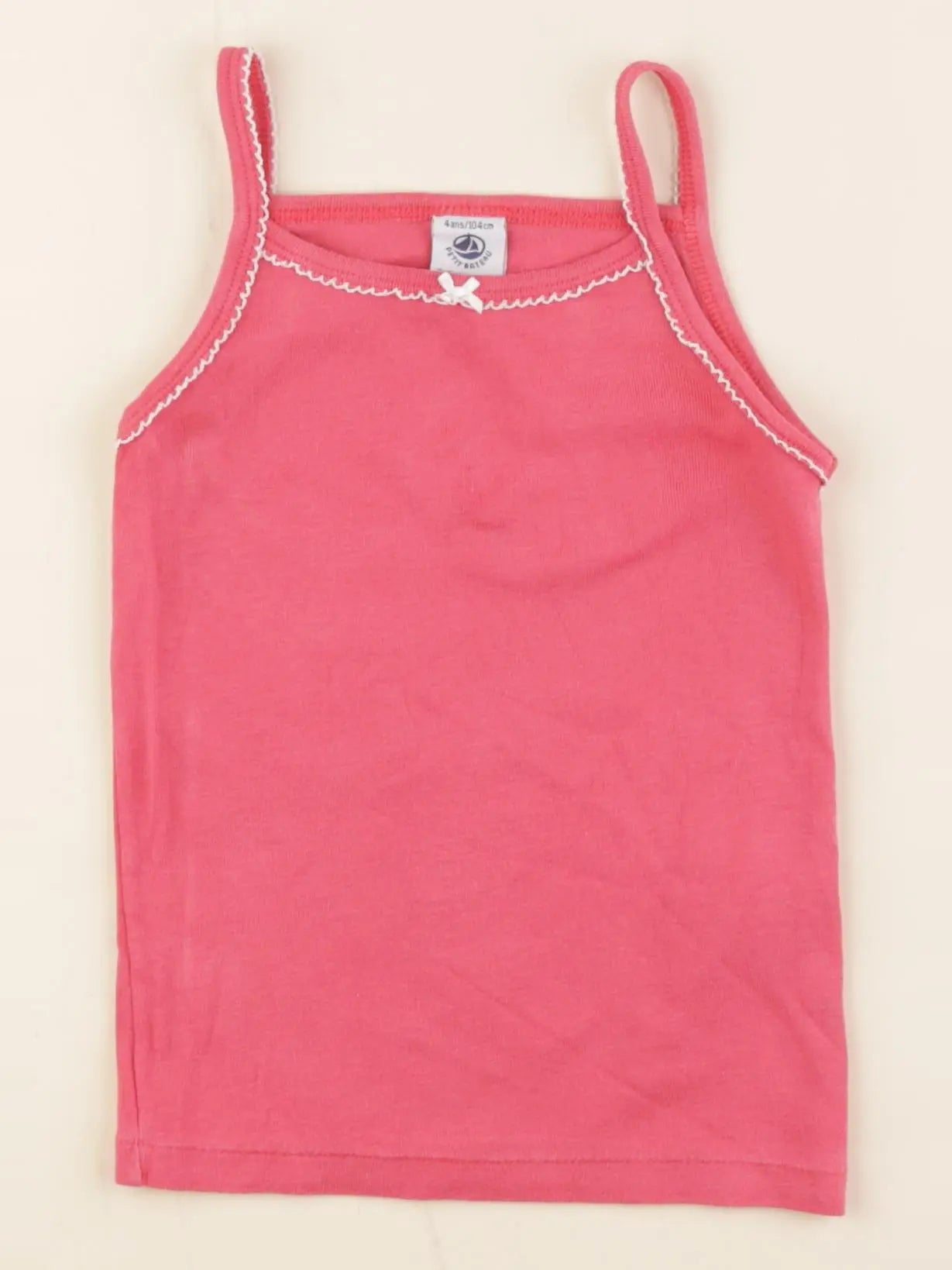 Petit Bateau - maillot de corps rose - 4 ans
