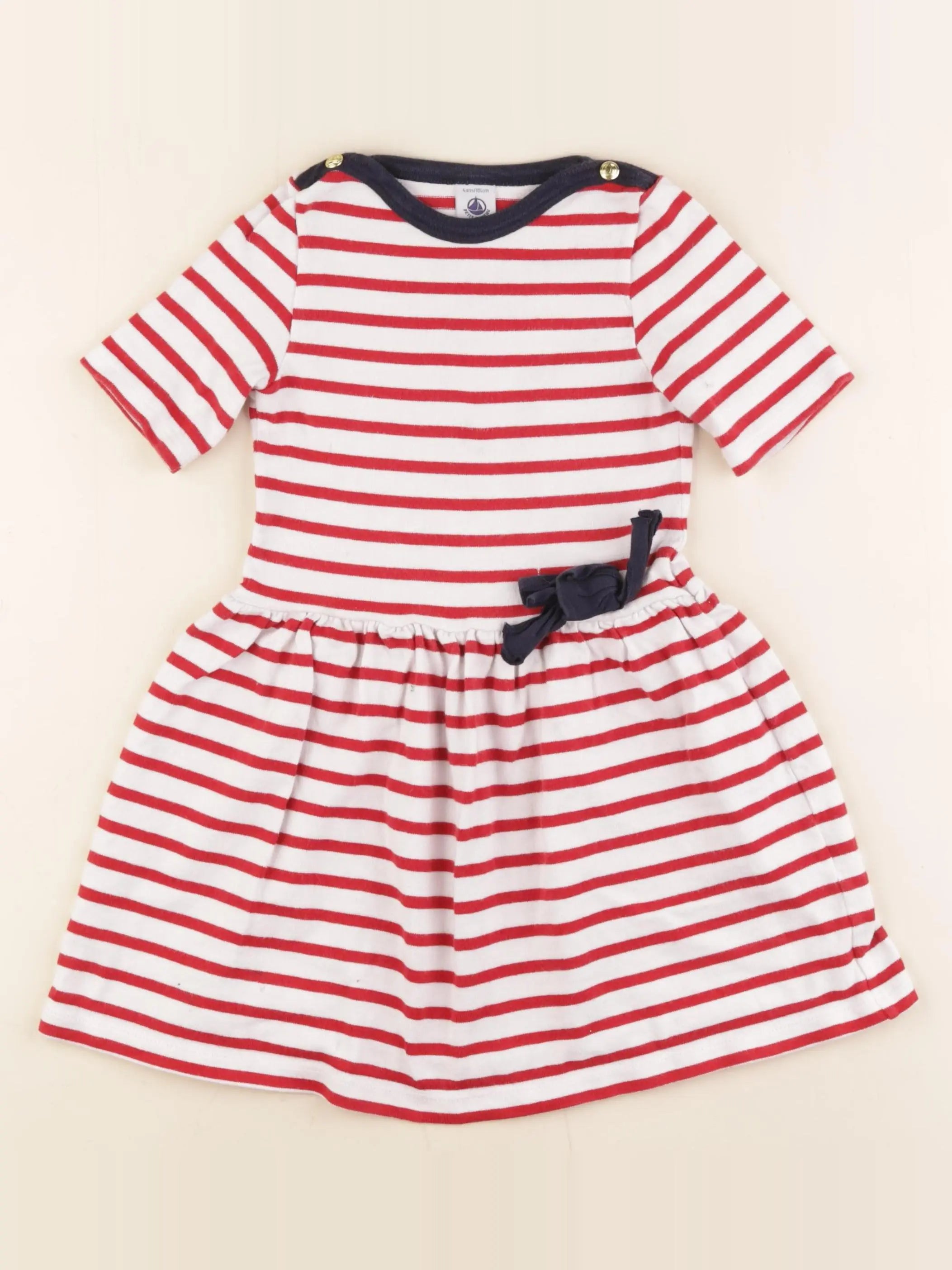 Petit Bateau - robe blanc - 4 ans