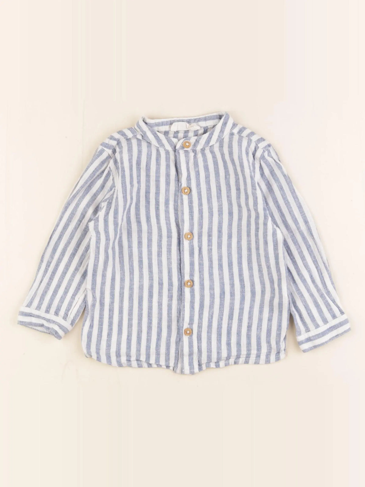 Boutchou - chemise bleu - 12 mois