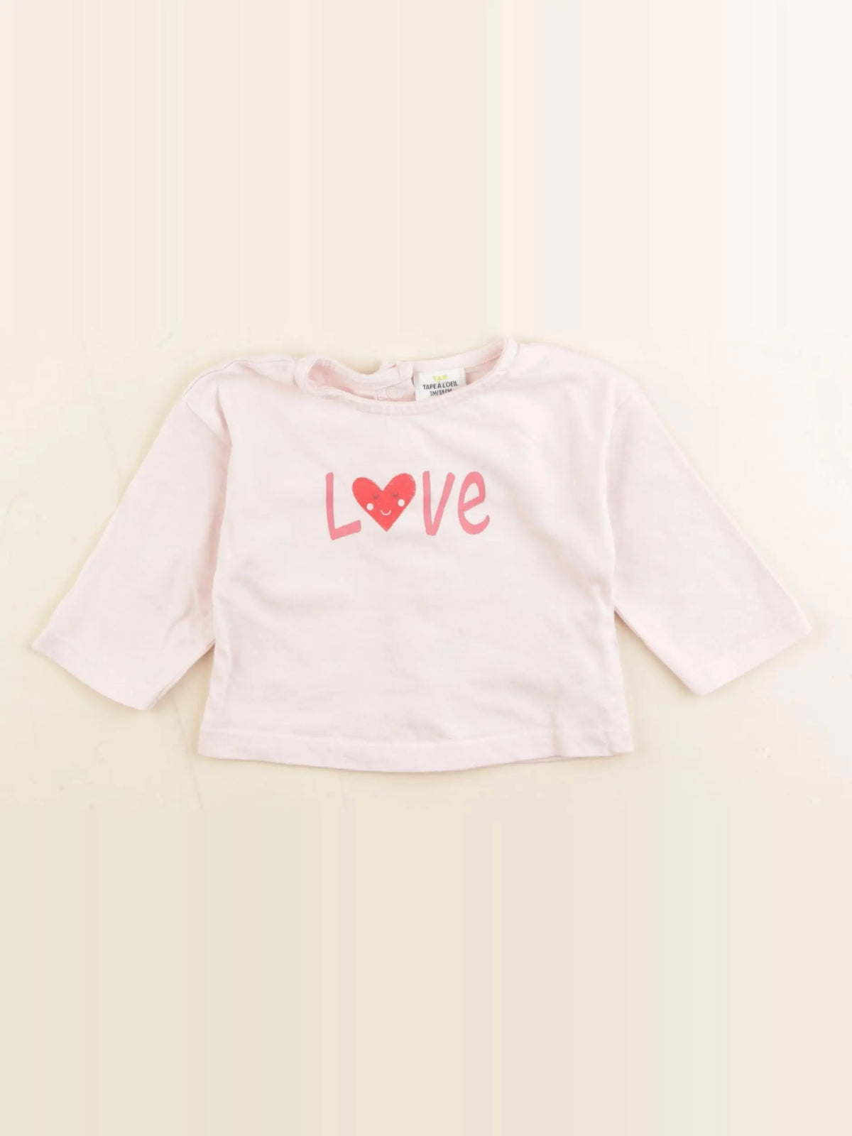 Tape à l'oeil - tee-shirt rose - 3 mois