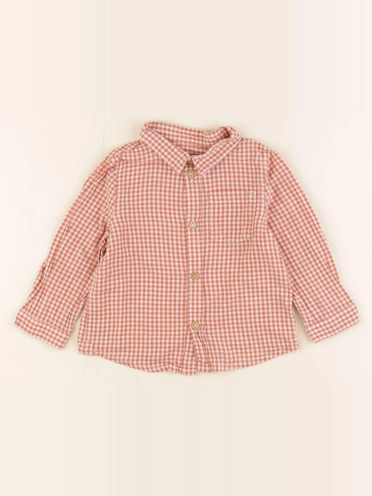 Petit Sézane  - chemise orange - 12 mois