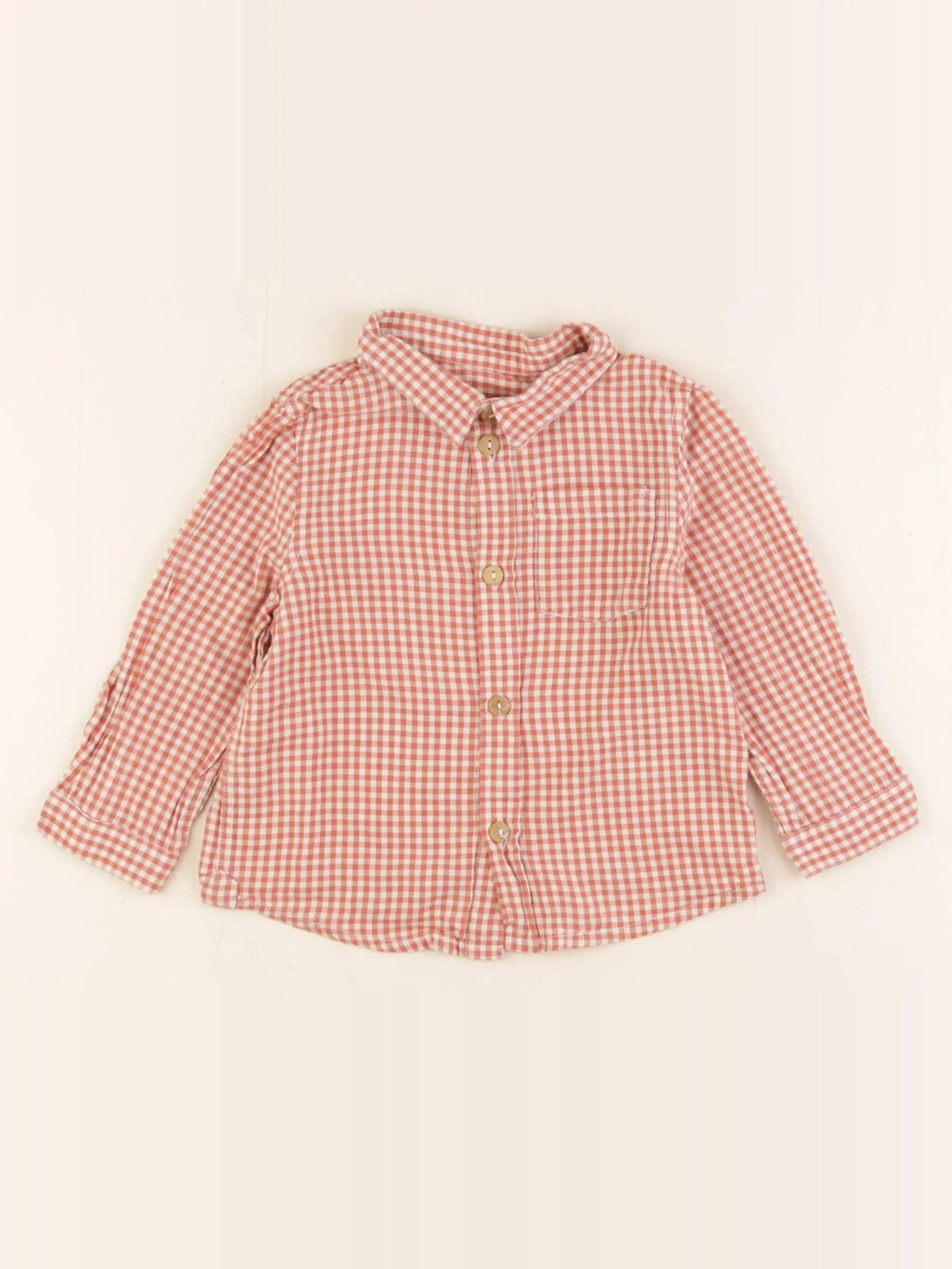 Petit Sézane  - chemise orange - 12 mois