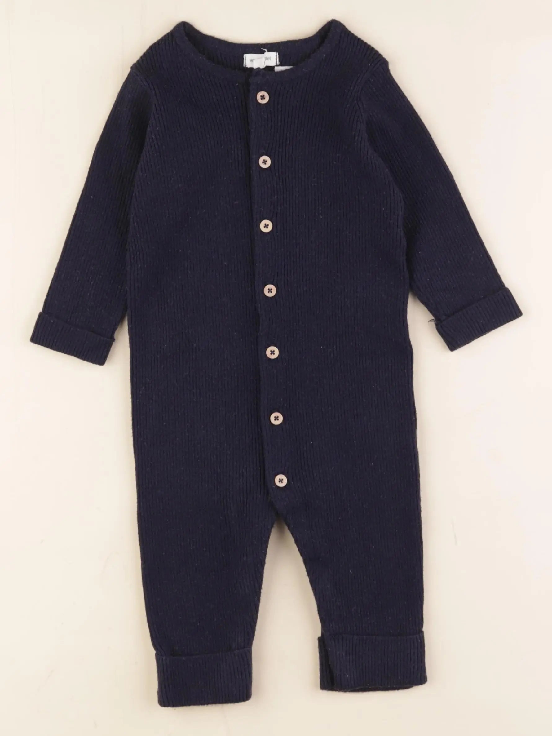 Vertbaudet - combinaison bleu - 12 mois