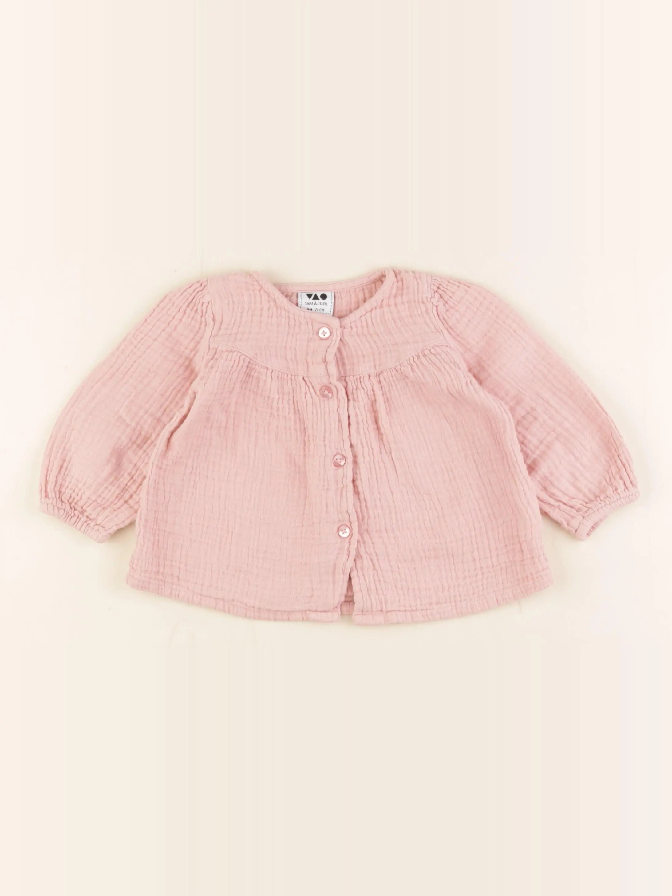 Tape à l'oeil - blouse rose - 9 mois