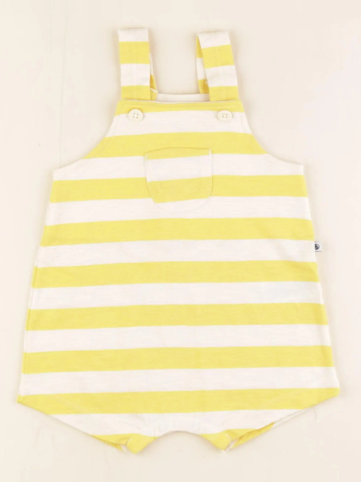 Petit Bateau - salopette blanc, jaune - 12 mois