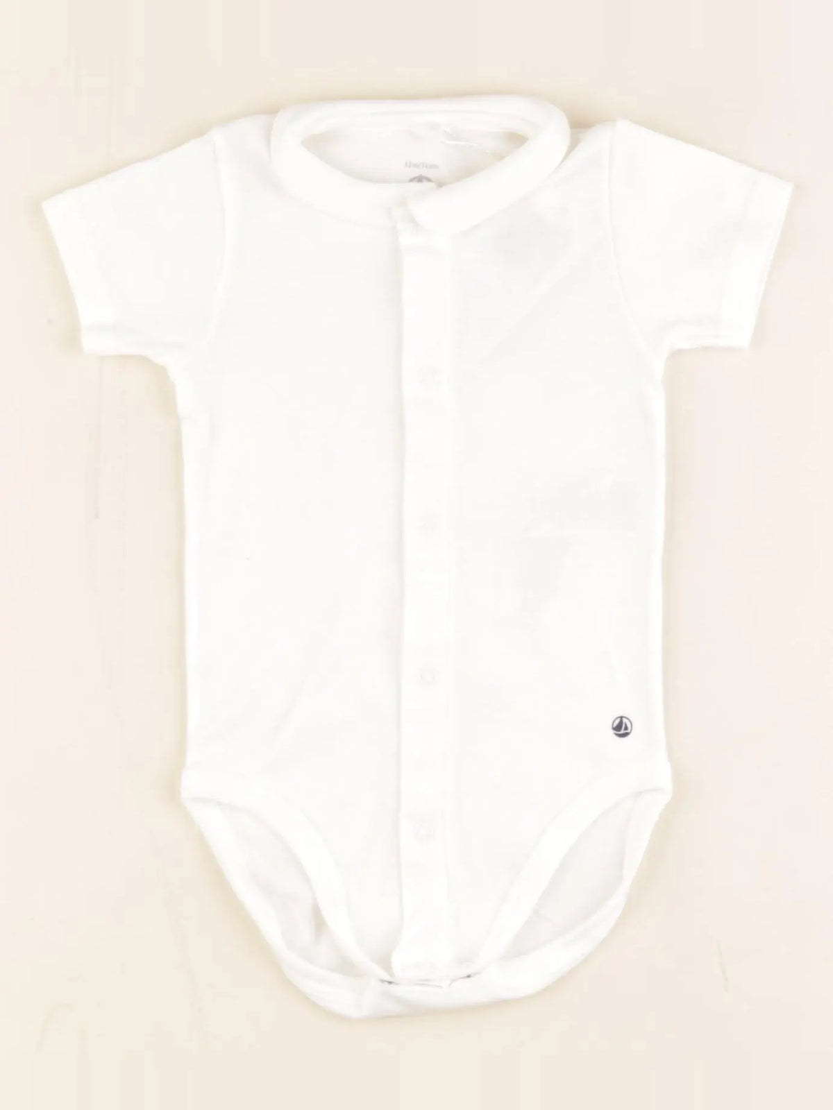Petit Bateau - body tee-shirt blanc - 12 mois