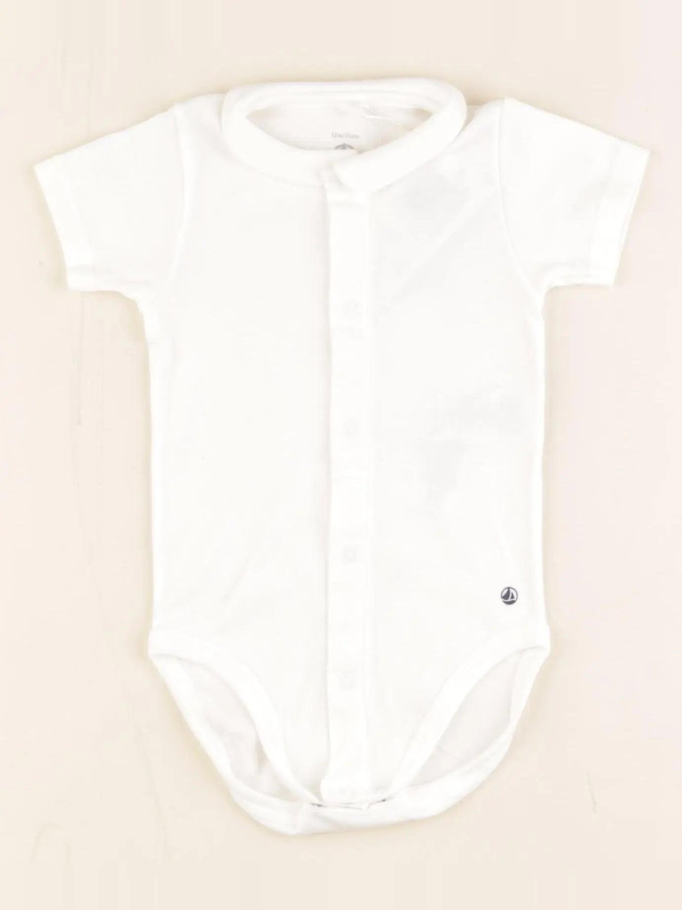 Petit Bateau - body tee-shirt blanc - 12 mois