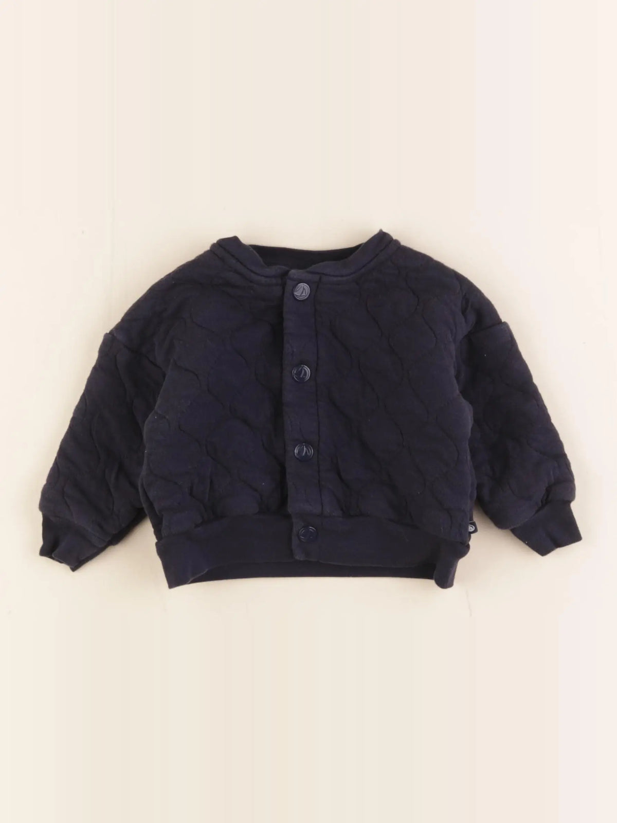 Petit Bateau - sweat bleu - 12 mois