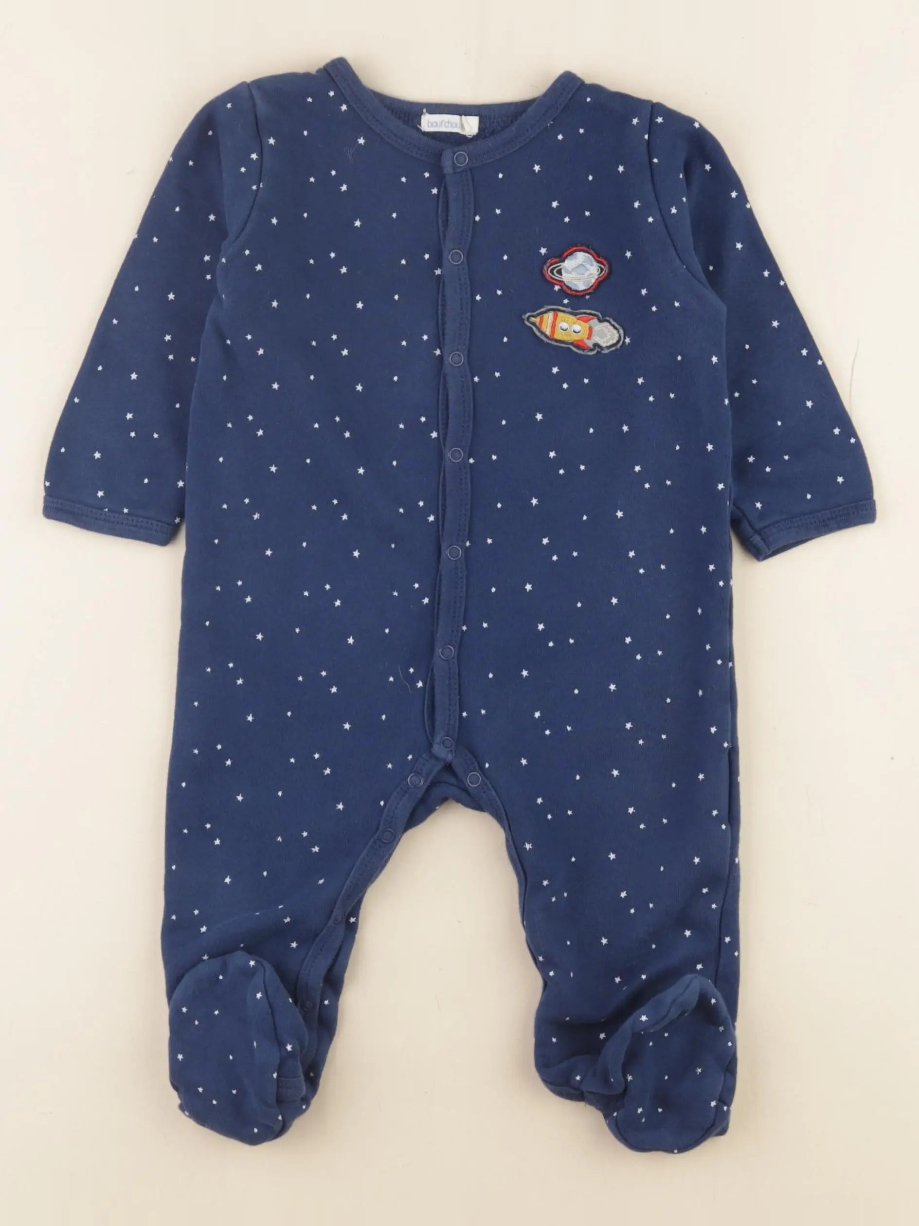 Boutchou - pyjama coton bleu - 12 mois