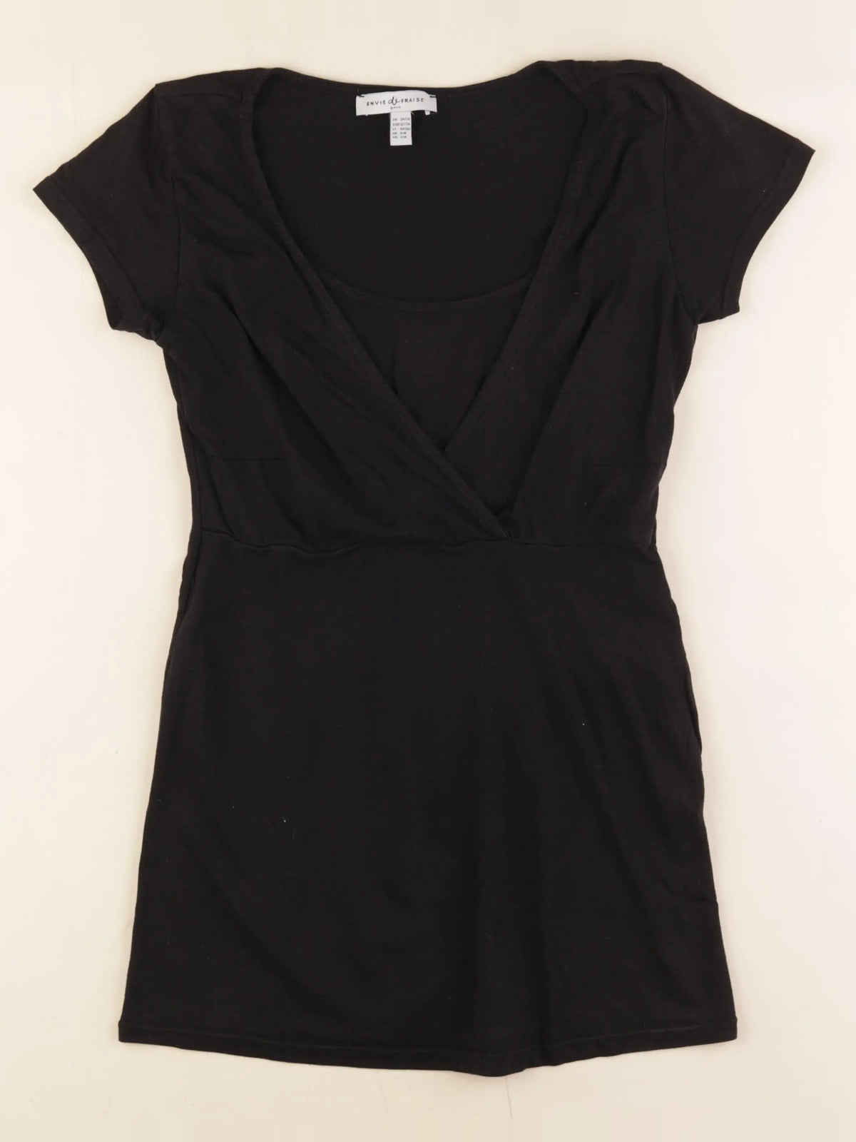 Envie de fraise - tee-shirt allaitement, grossesse noir - 34 à 36