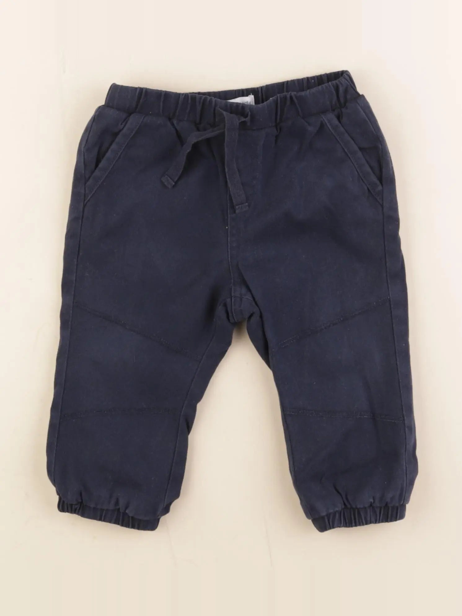 Vertbaudet - pantalon bleu - 12 mois