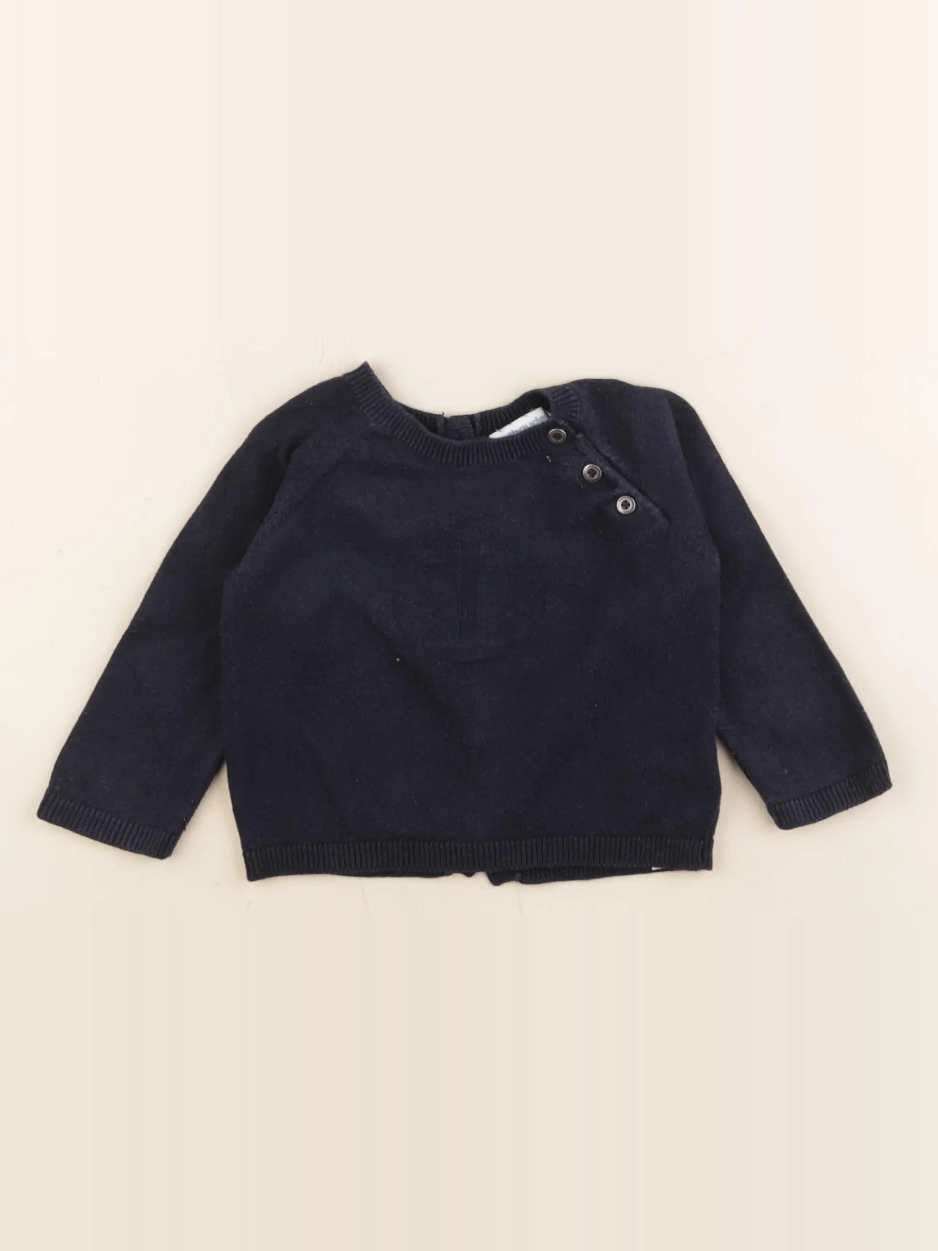 Vertbaudet - pull bleu - 6 mois