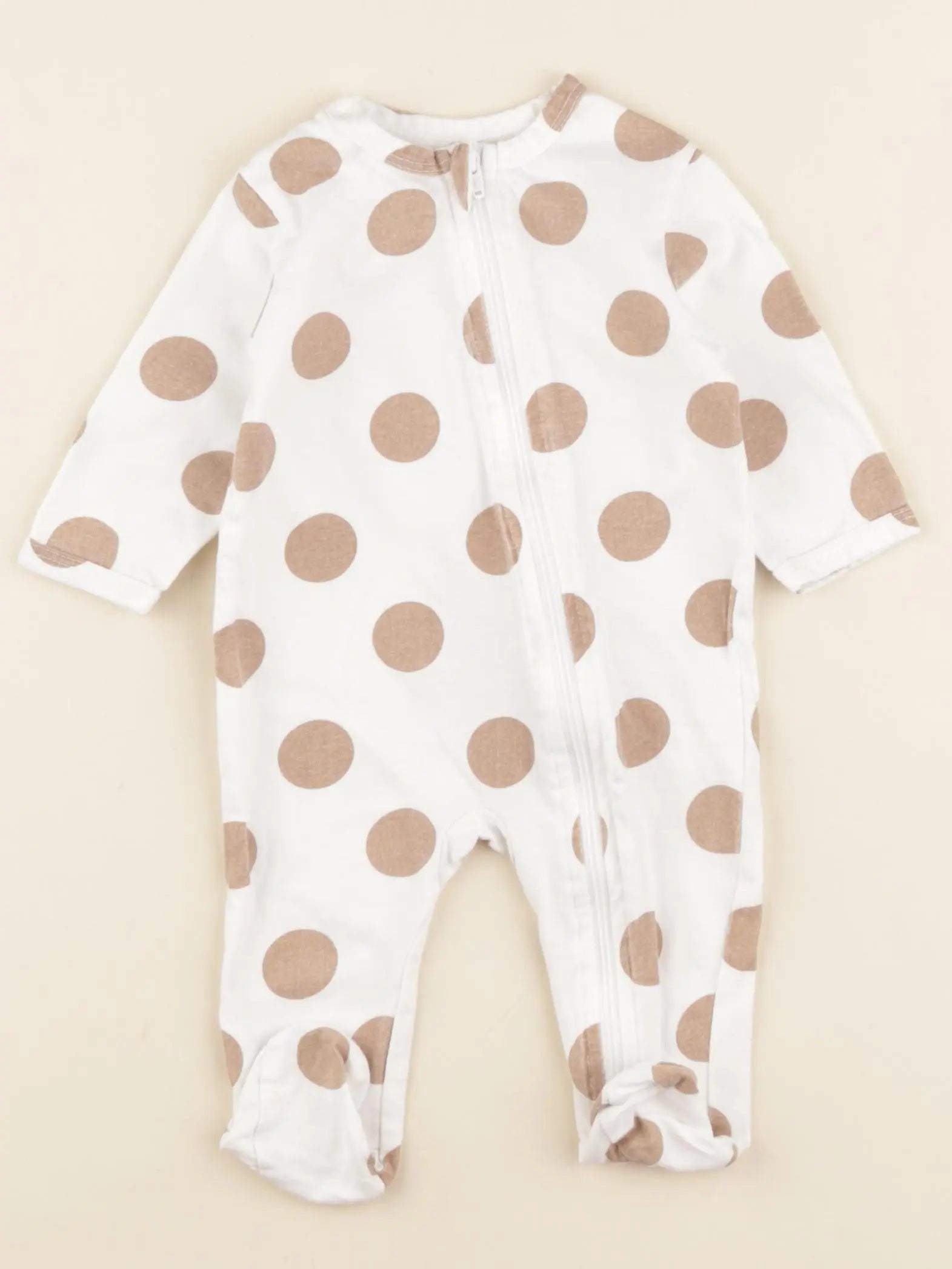 Vertbaudet - pyjama coton blanc - 3 mois