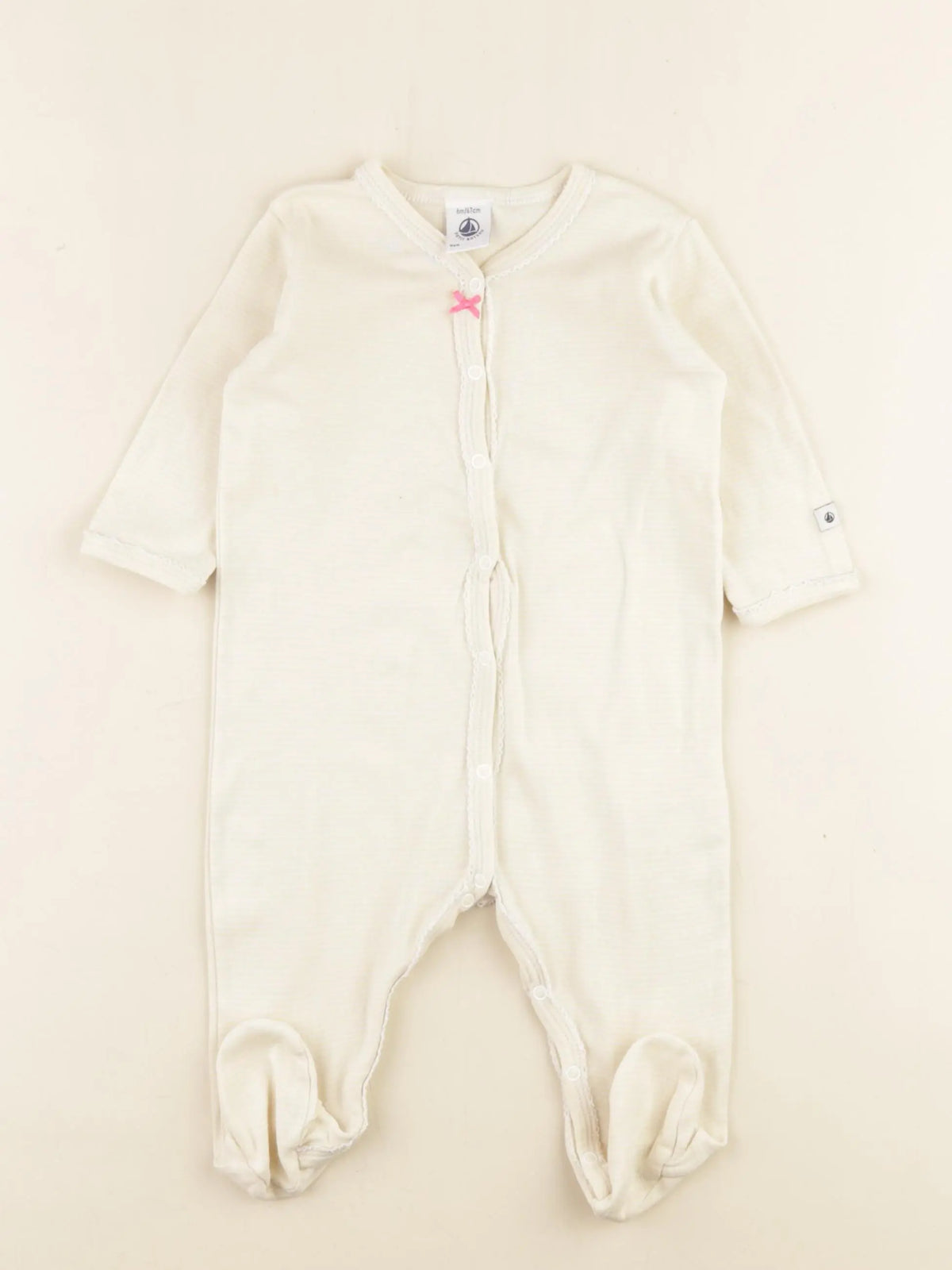 Petit Bateau - pyjama coton jaune - 6 mois