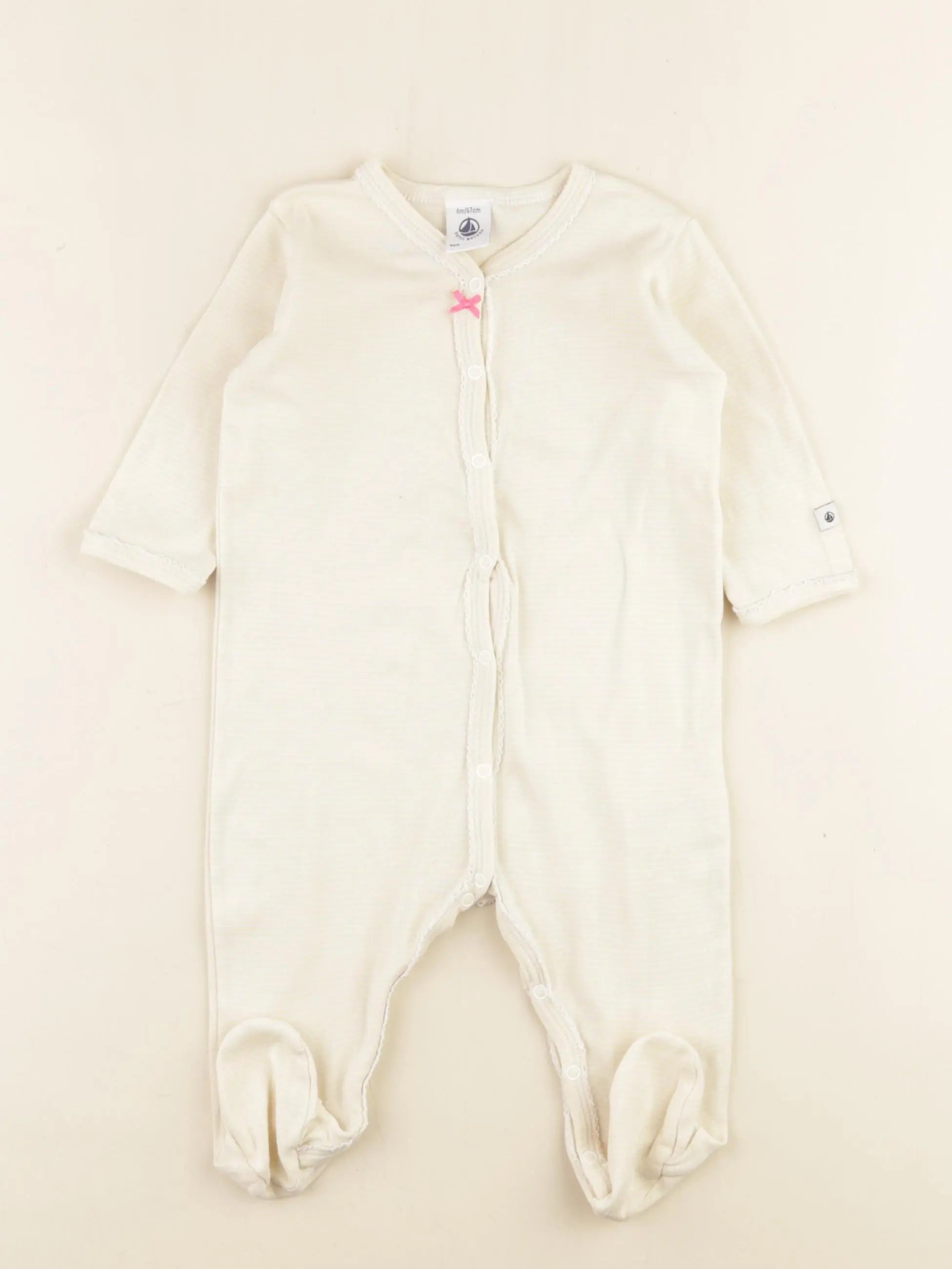 Petit Bateau - pyjama coton jaune - 6 mois