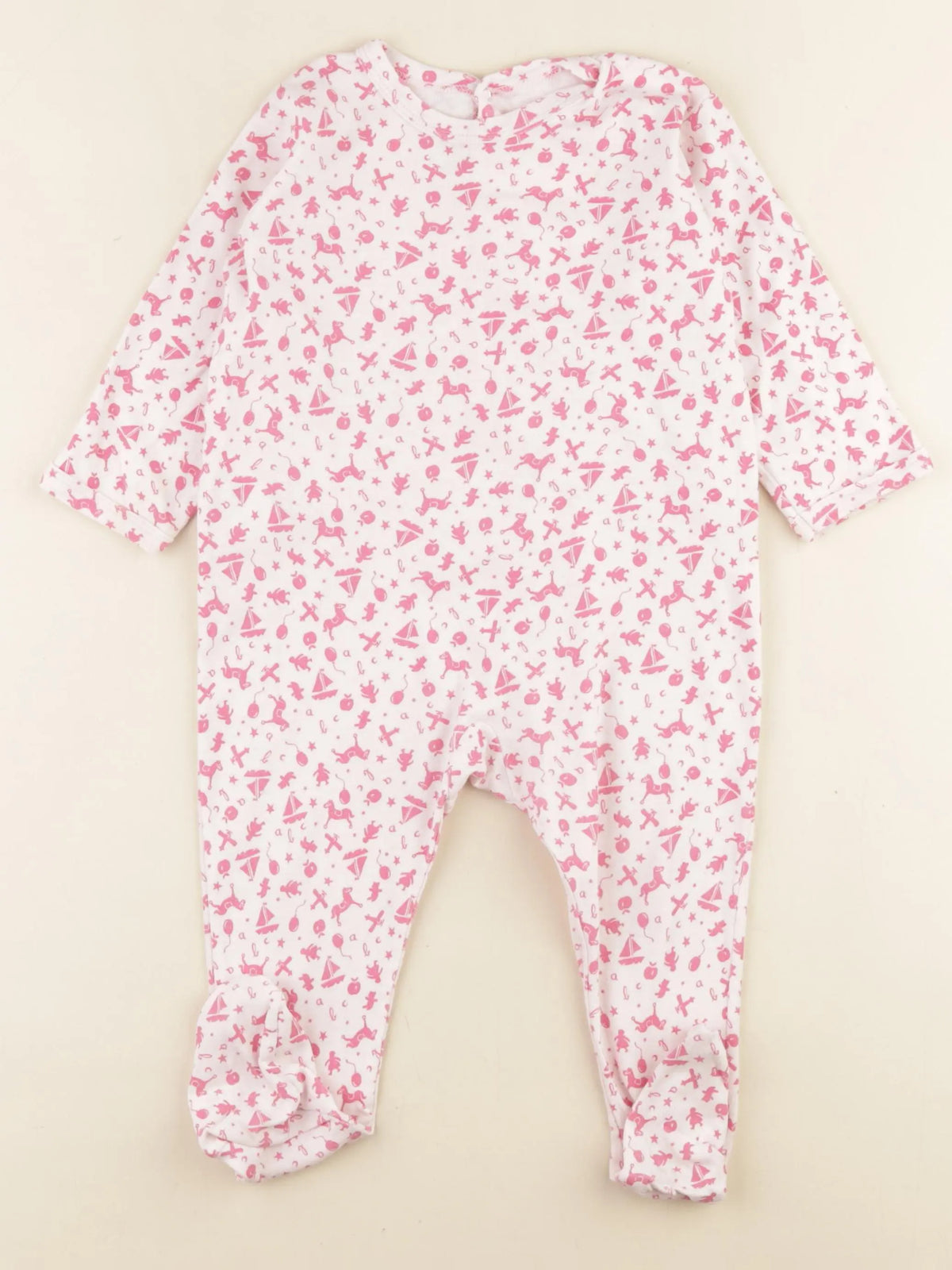 Petit Bateau - pyjama coton rose - 18 mois