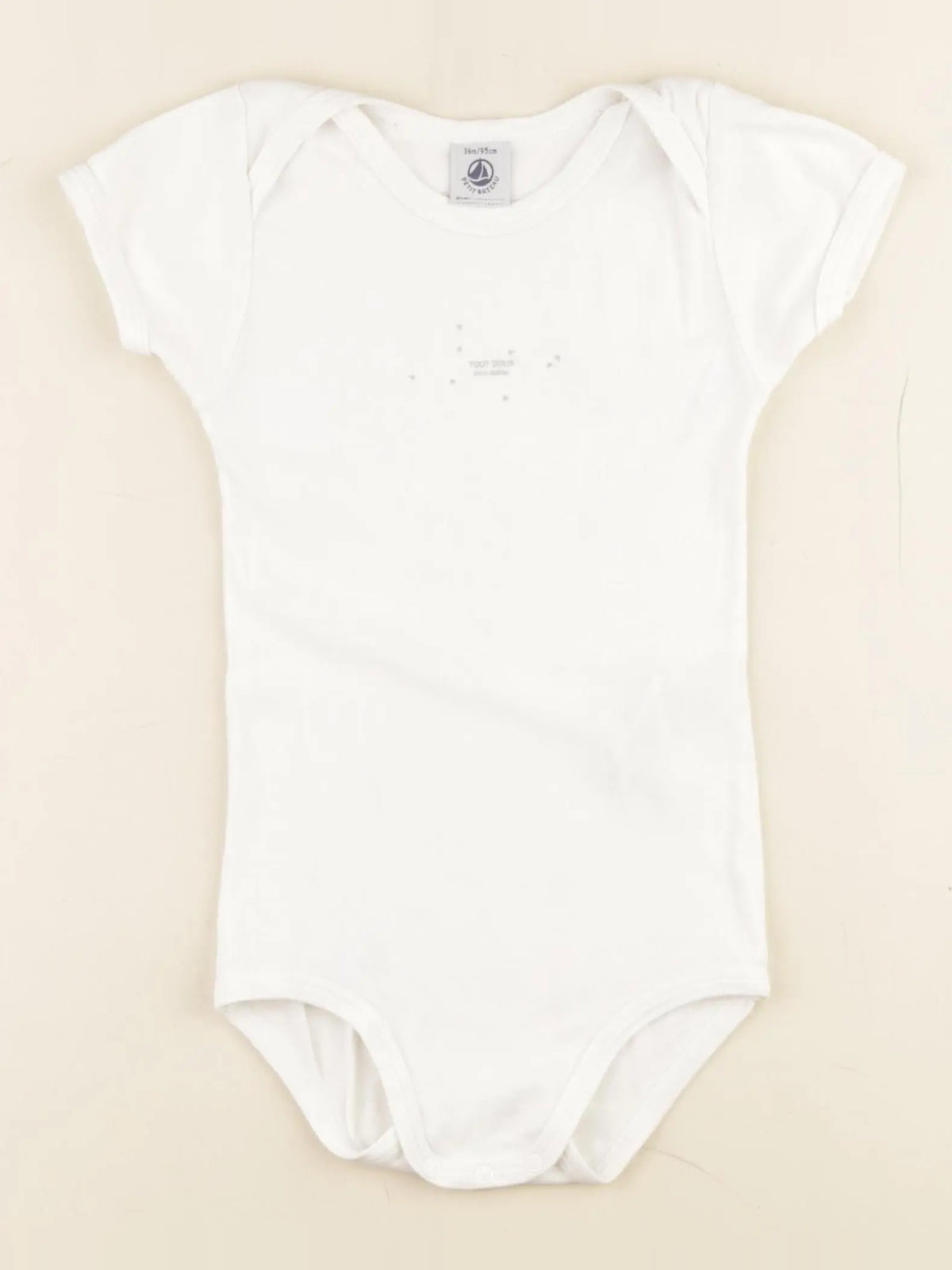 Petit Bateau - body blanc - 36 mois