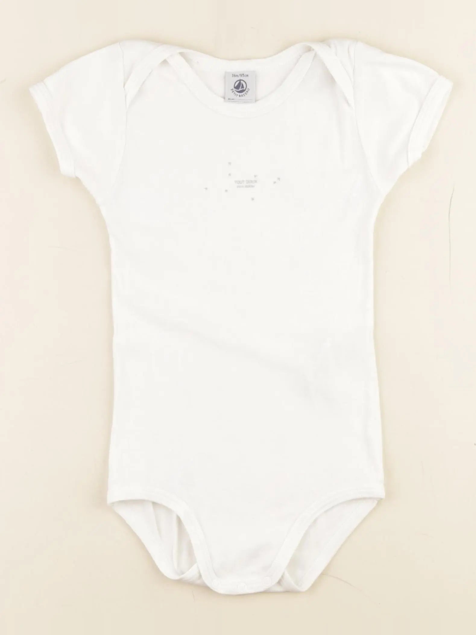 Petit Bateau - body blanc - 36 mois