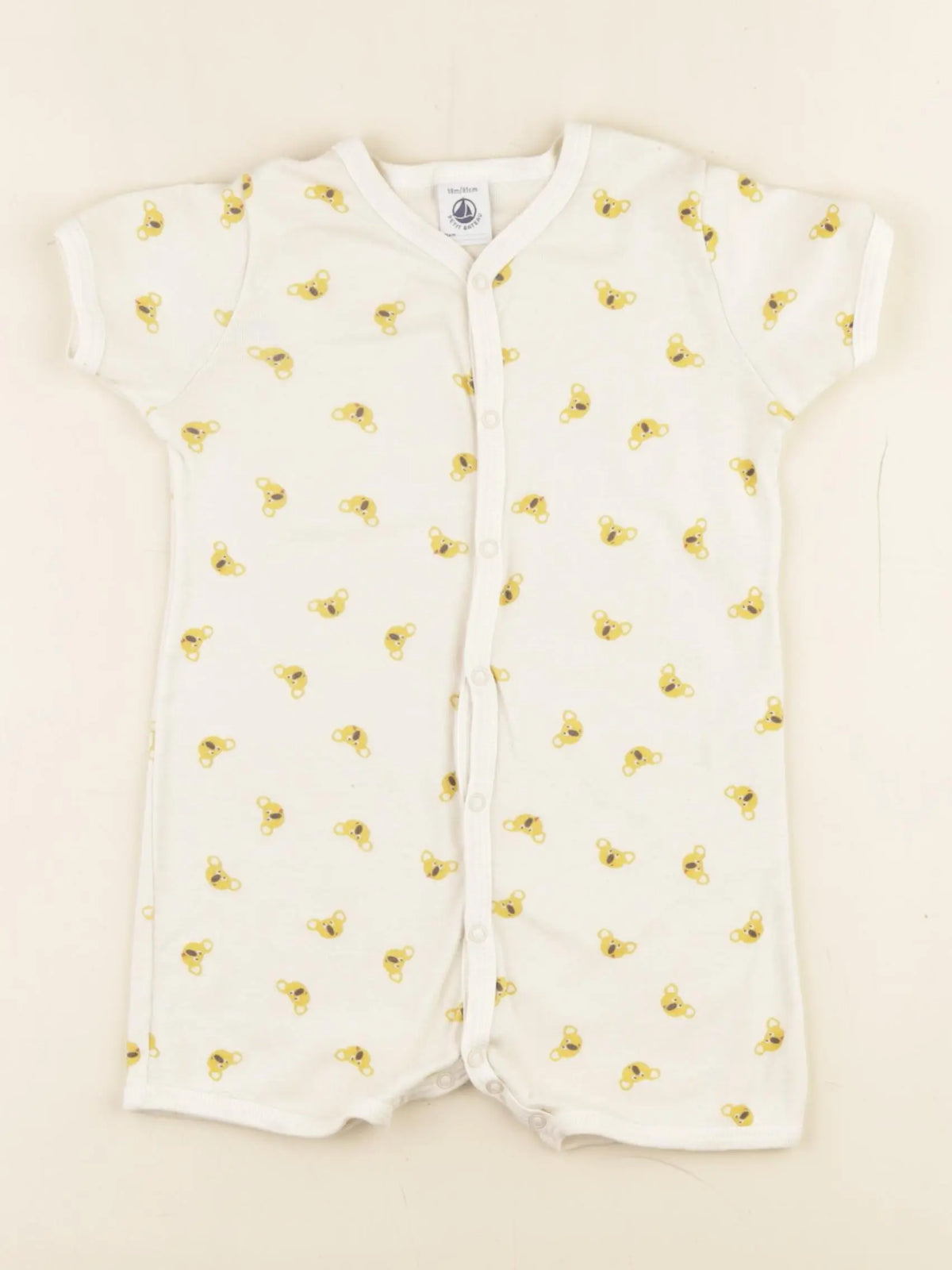 Petit Bateau - pyjama coton beige - 18 mois