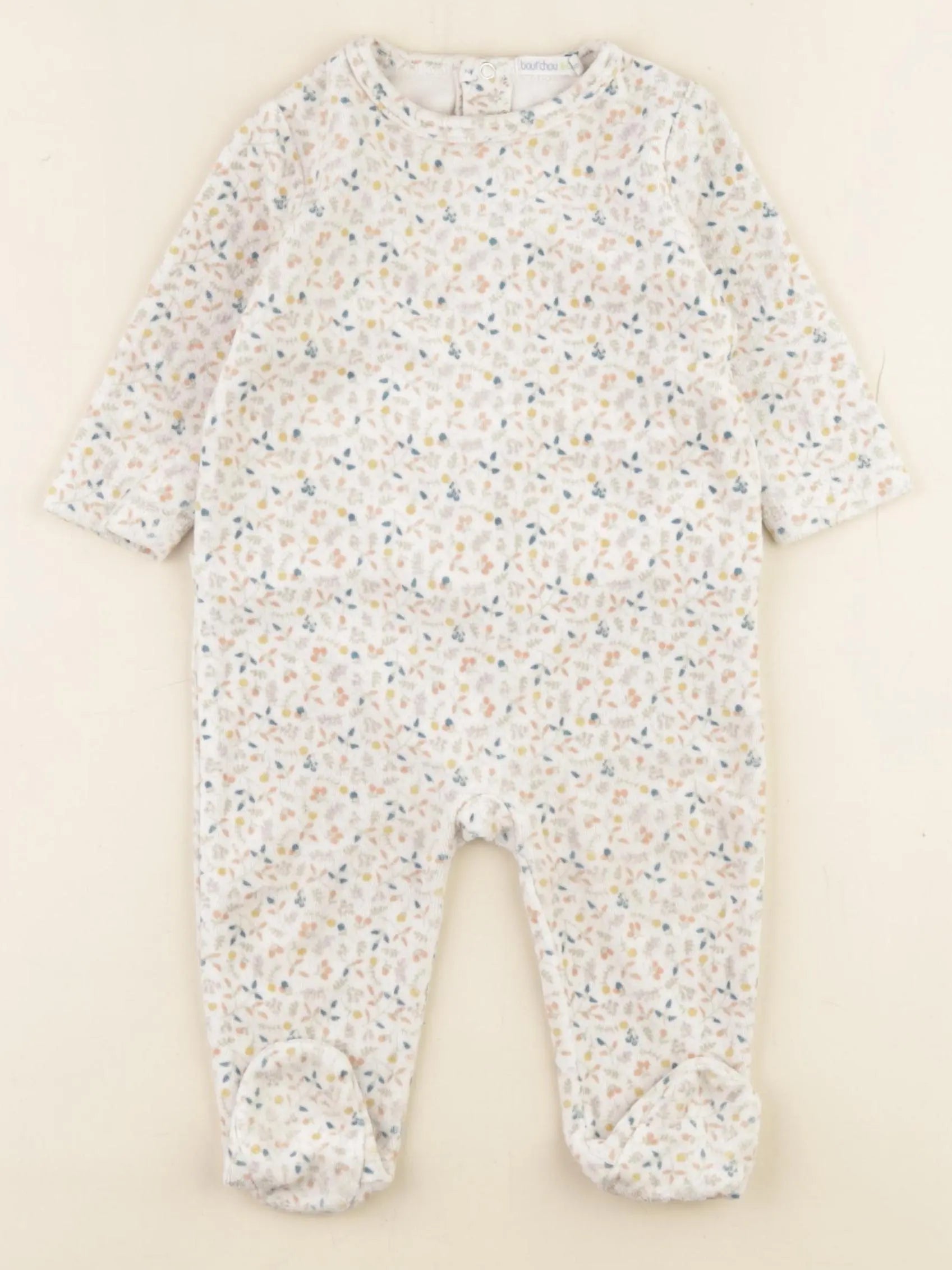 Boutchou - pyjama velours multicolore - 6 mois