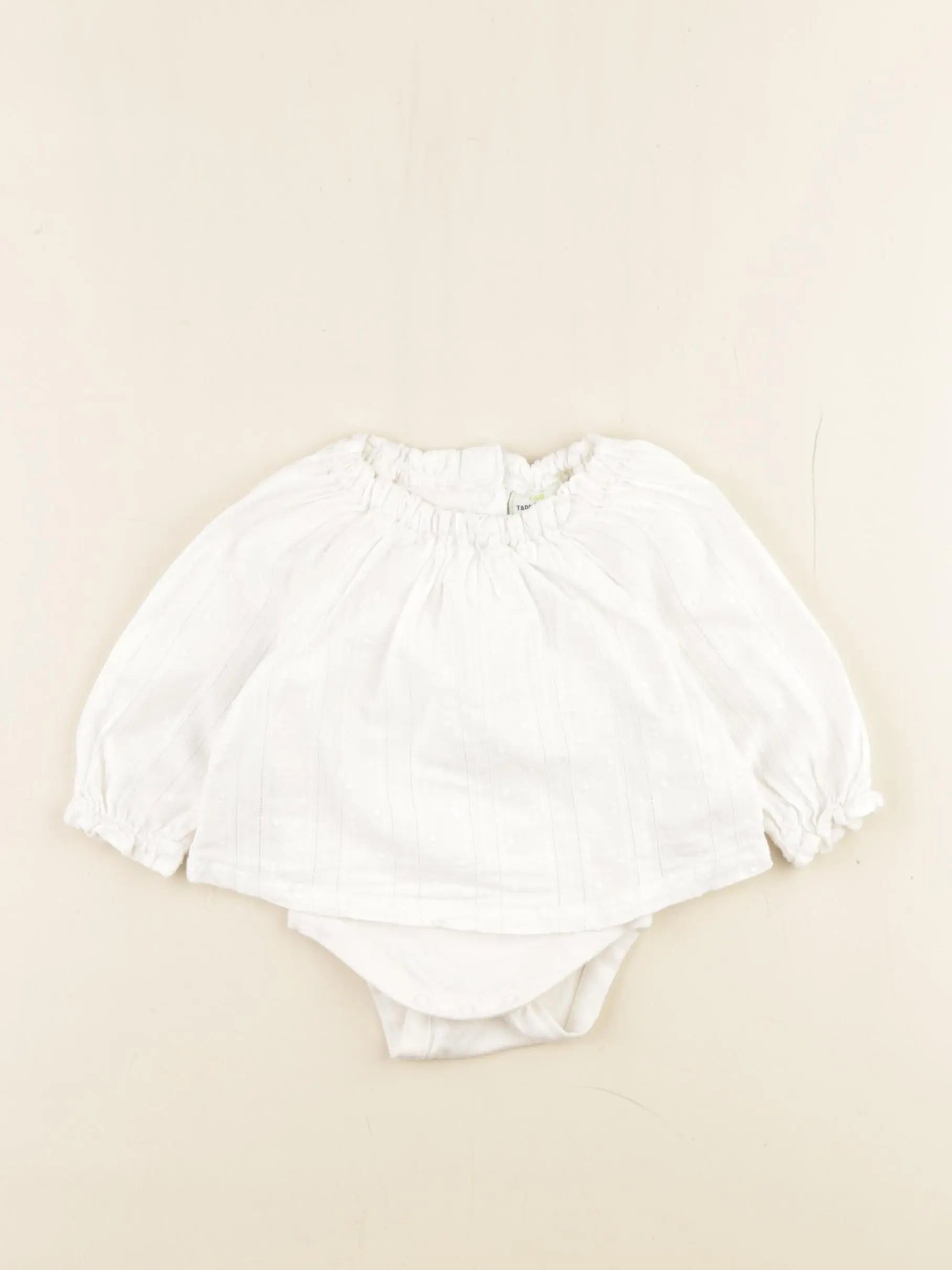 Tape à l'oeil - body blouse blanc - 1 mois