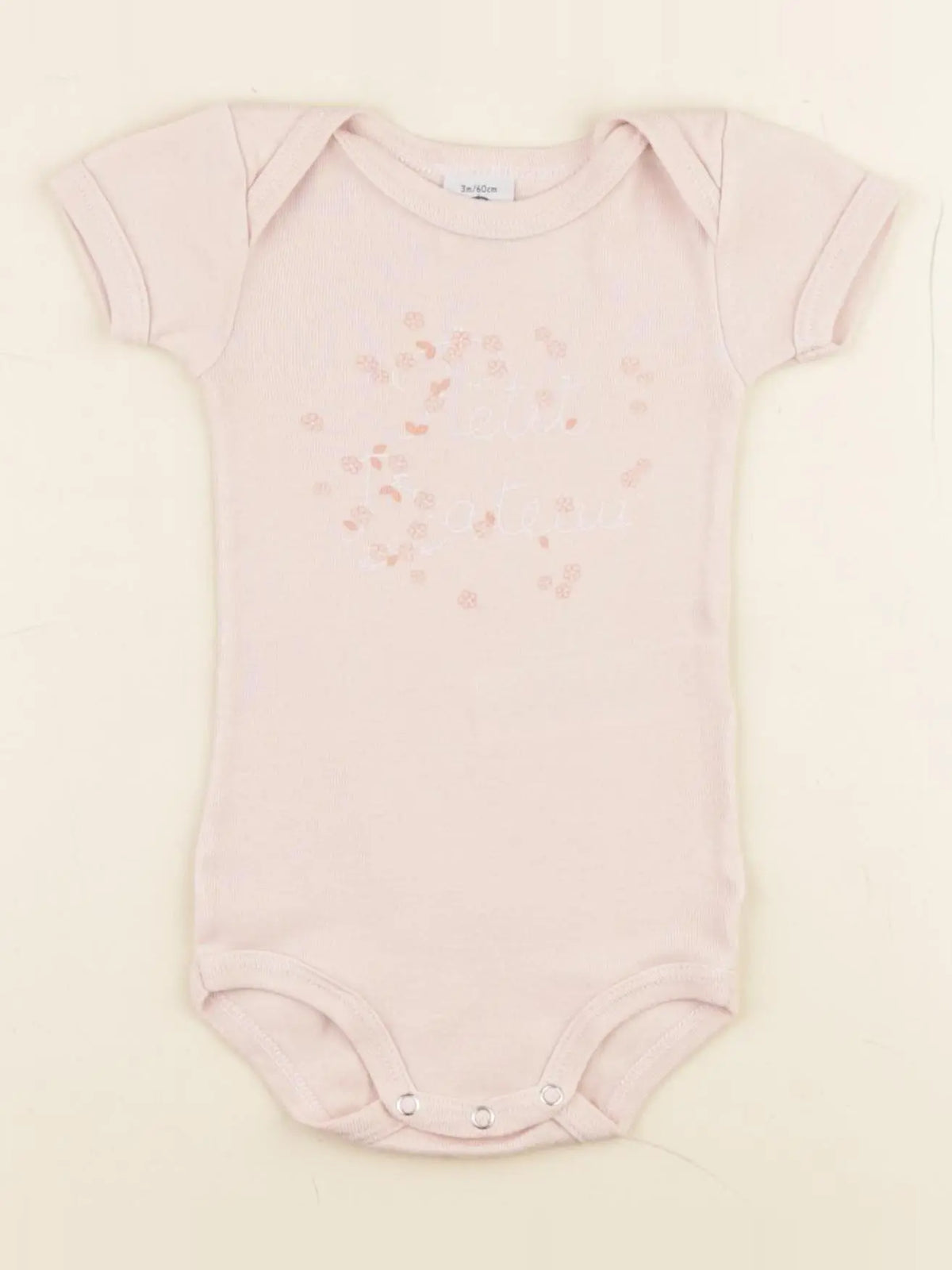 Petit Bateau - body rose - 3 mois