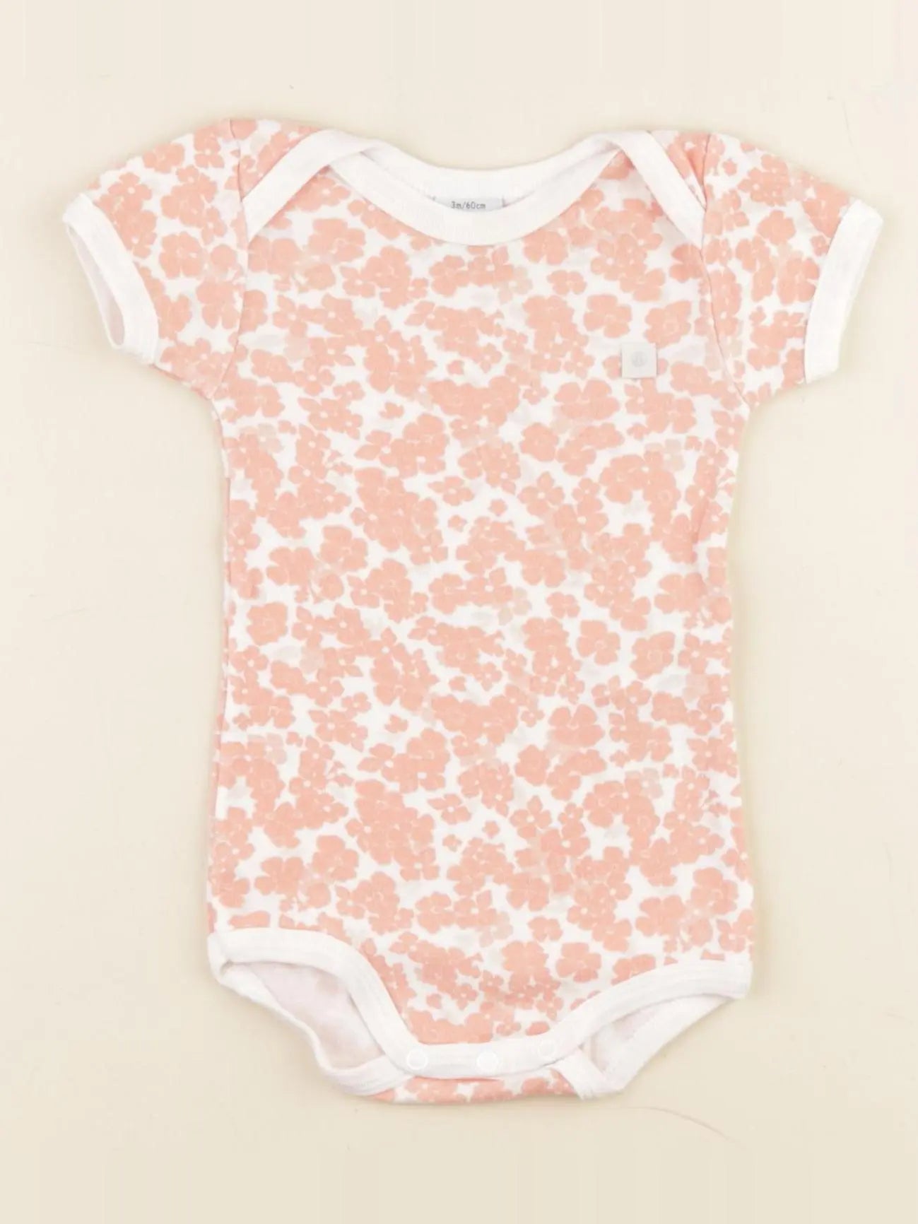 Petit Bateau - body rose - 3 mois