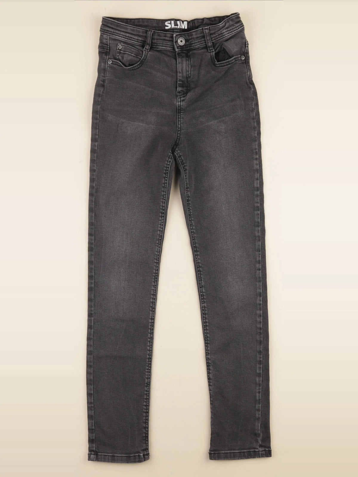 Vertbaudet - jean noir, gris - 12 ans