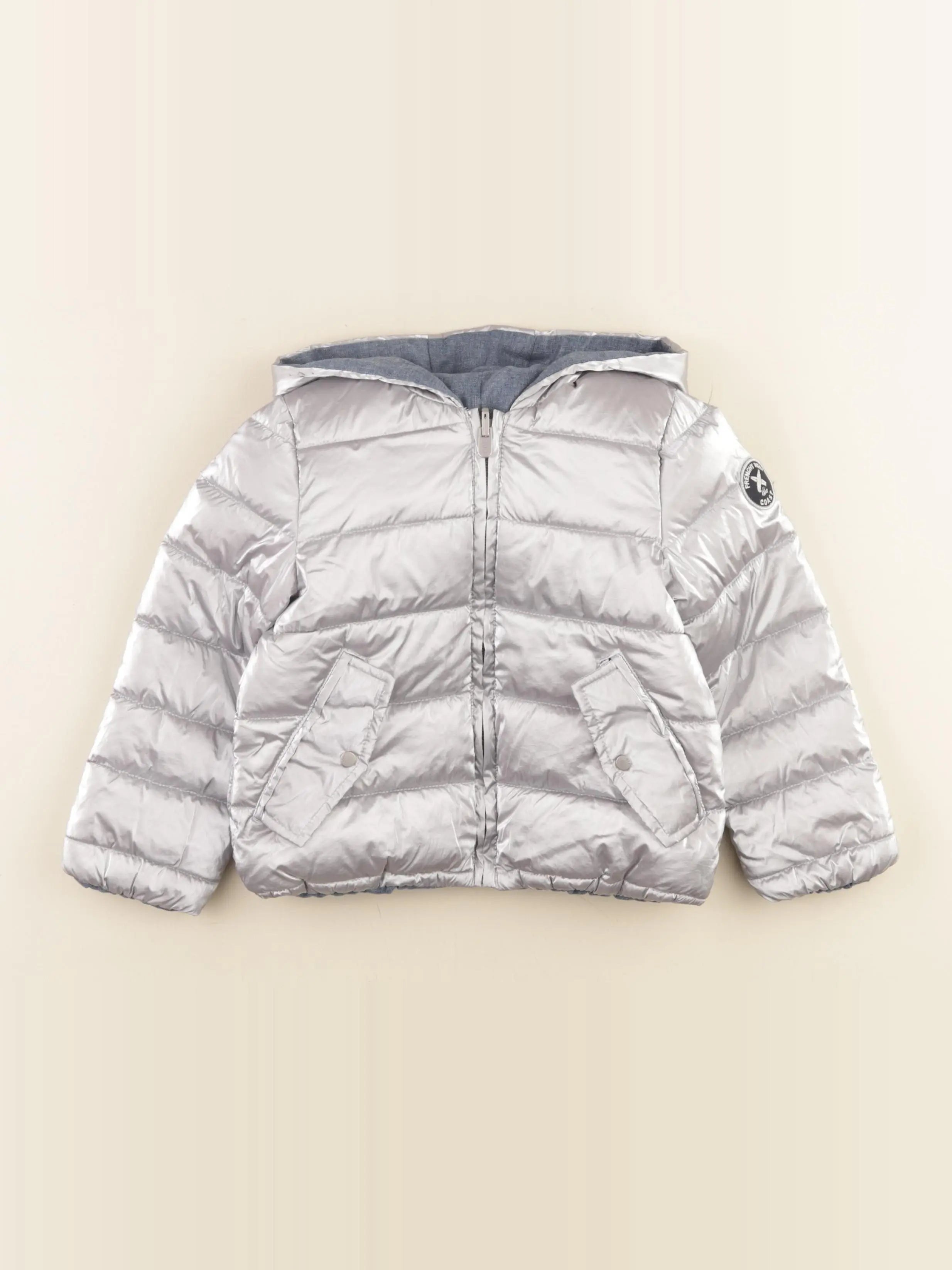 IKKS - doudoune réversible argent - 3 ans