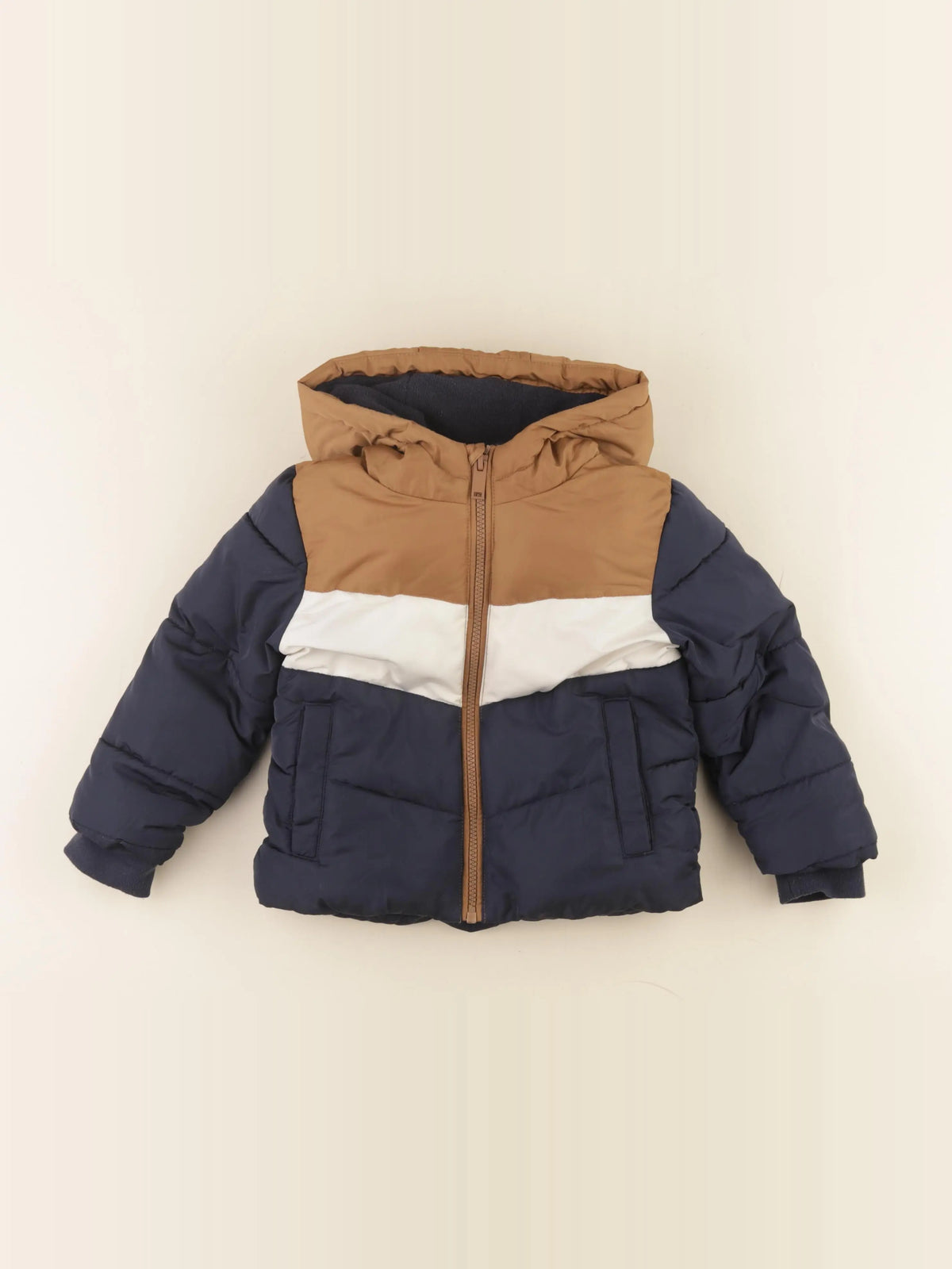 Tape à l'oeil - doudoune marron, bleu - 2/3 ans