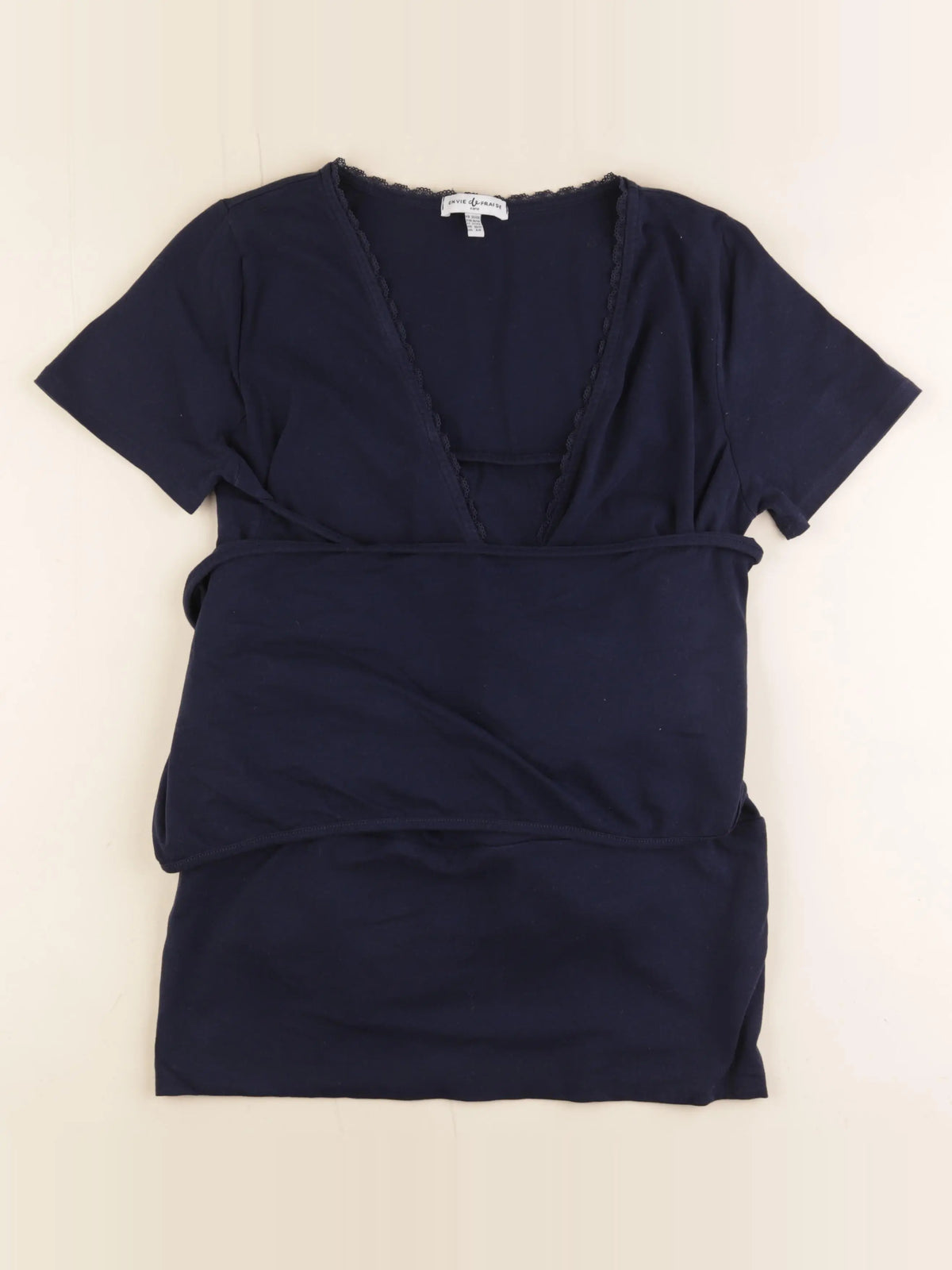 Envie de fraise - tee-shirt peau à peau bleu - 38 à 40