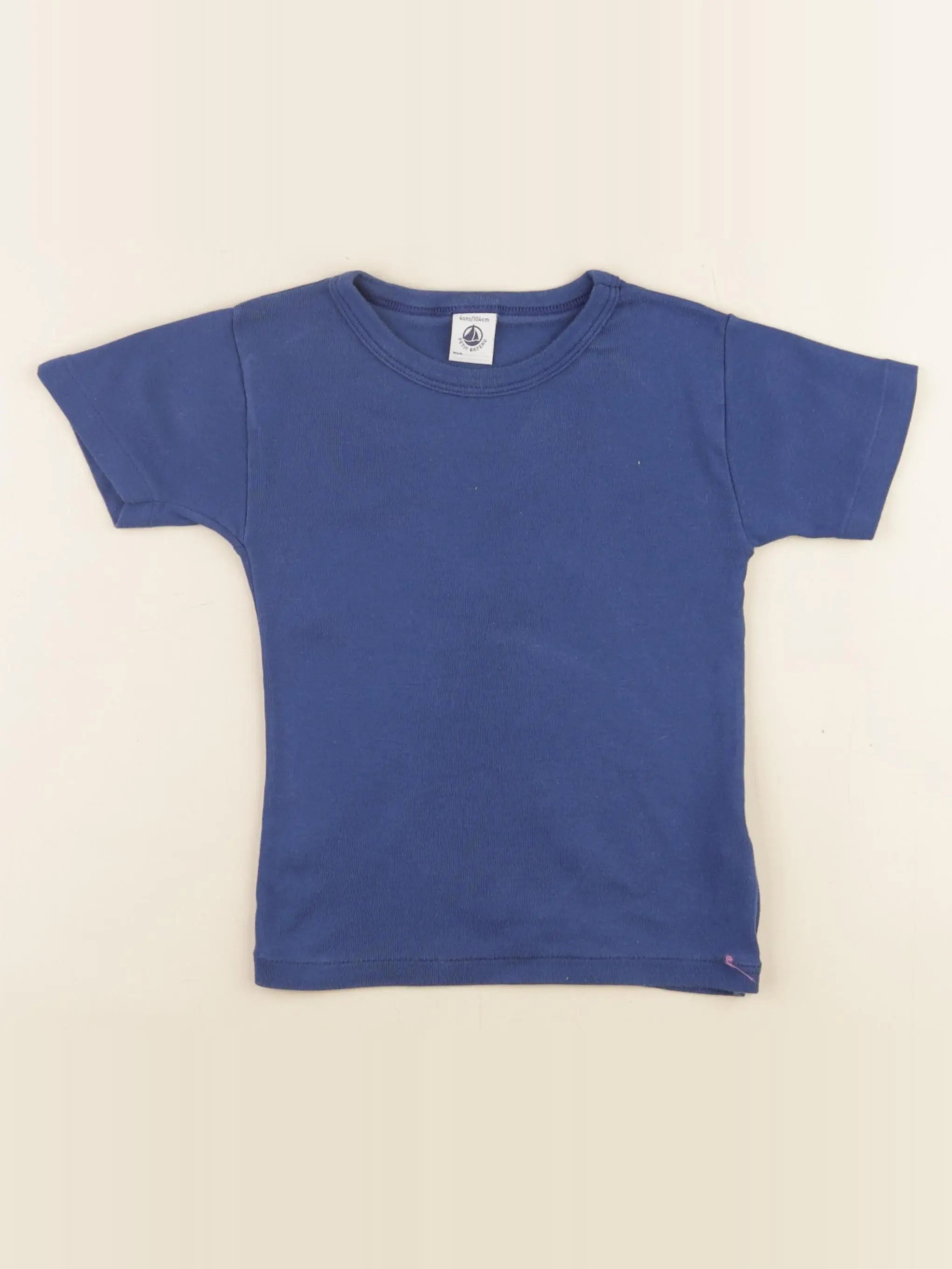 Petit Bateau - maillot de corps bleu - 4 ans