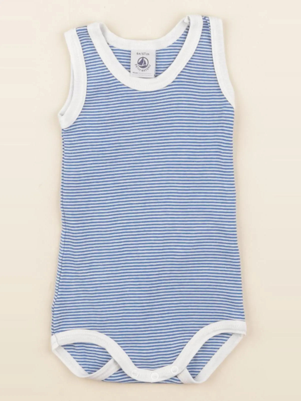 Petit Bateau - body bleu - 6 mois