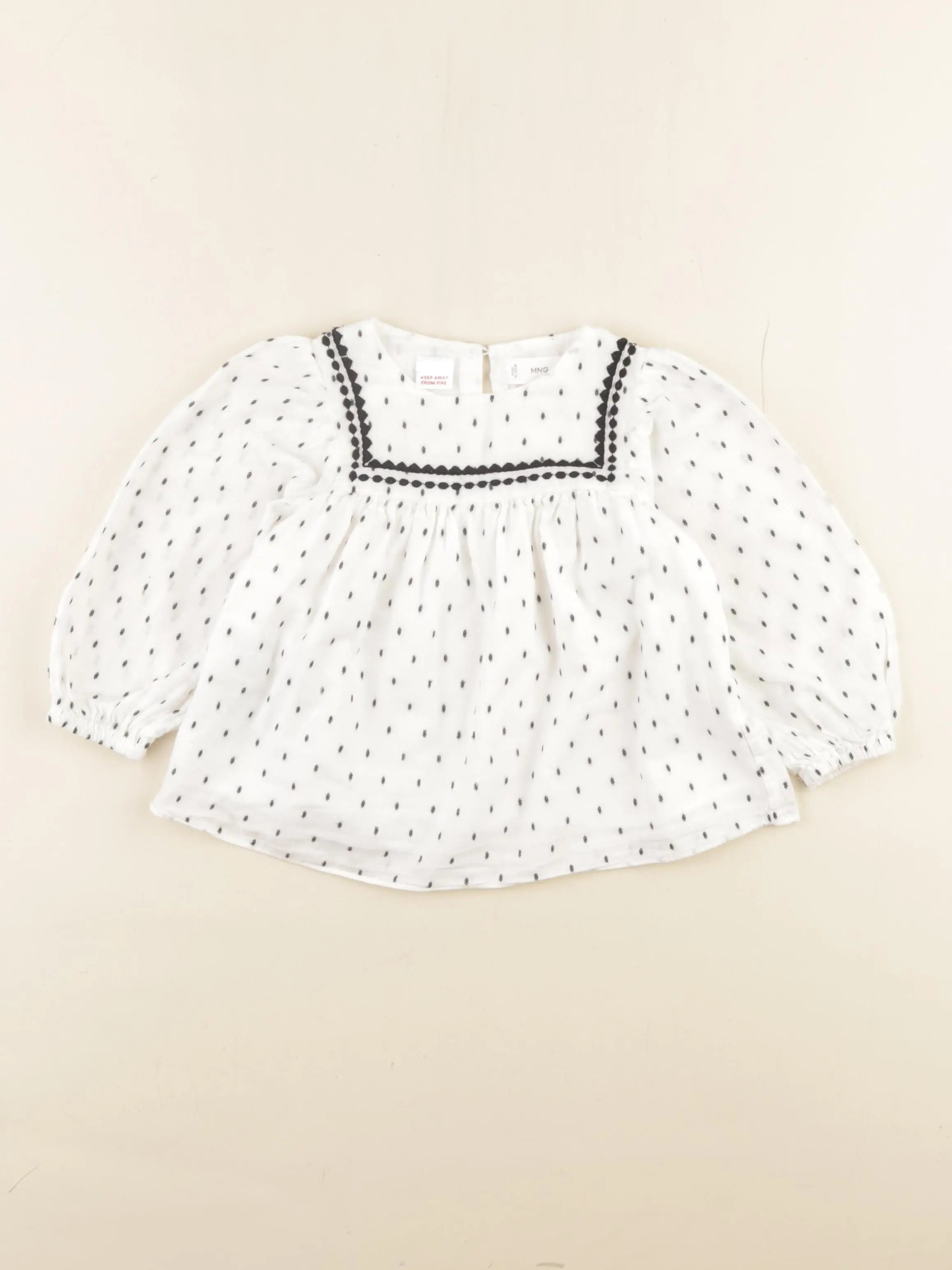 Mango - blouse blanc - 12/18 mois