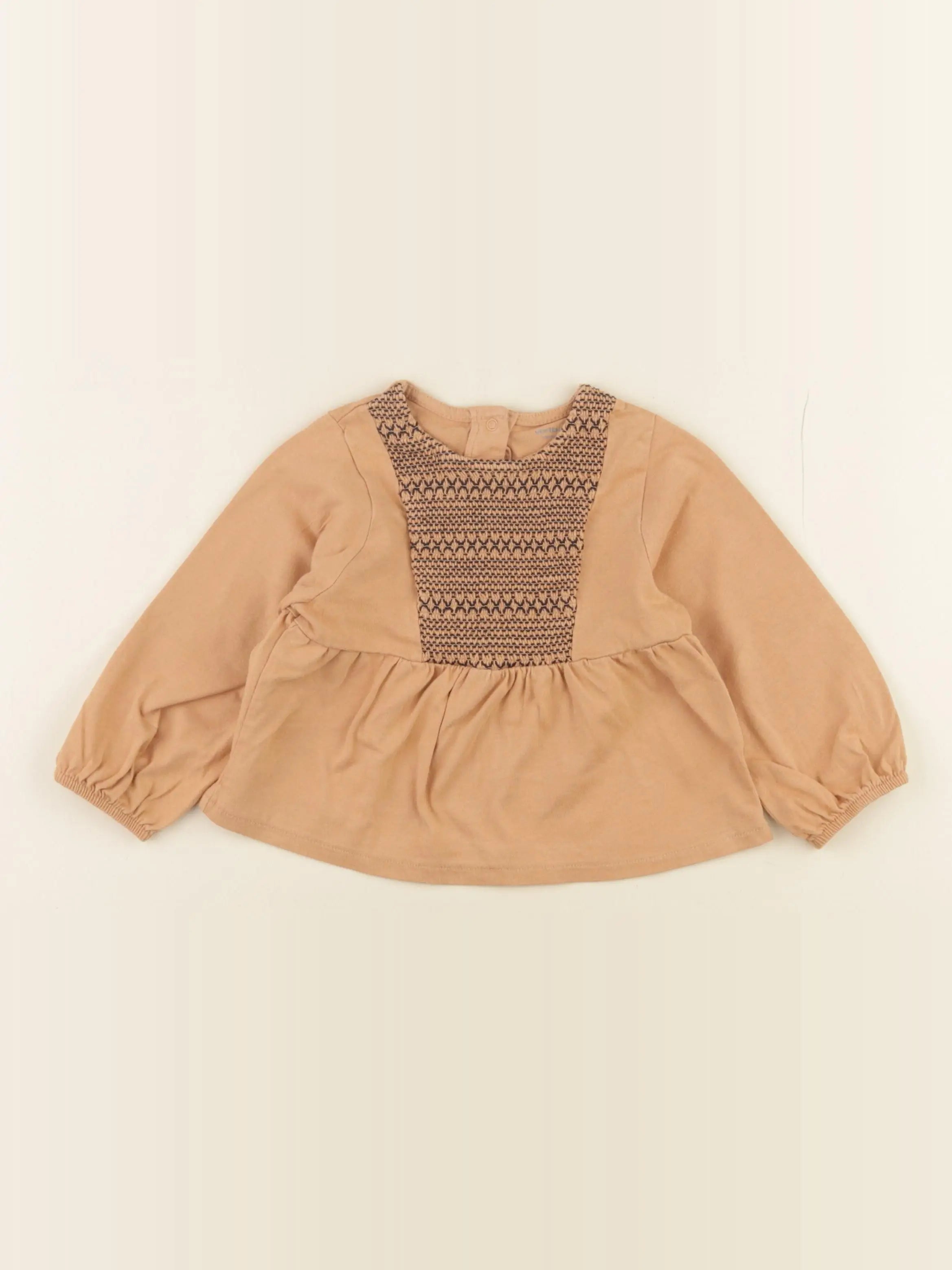 Vertbaudet - tee-shirt marron - 18 mois