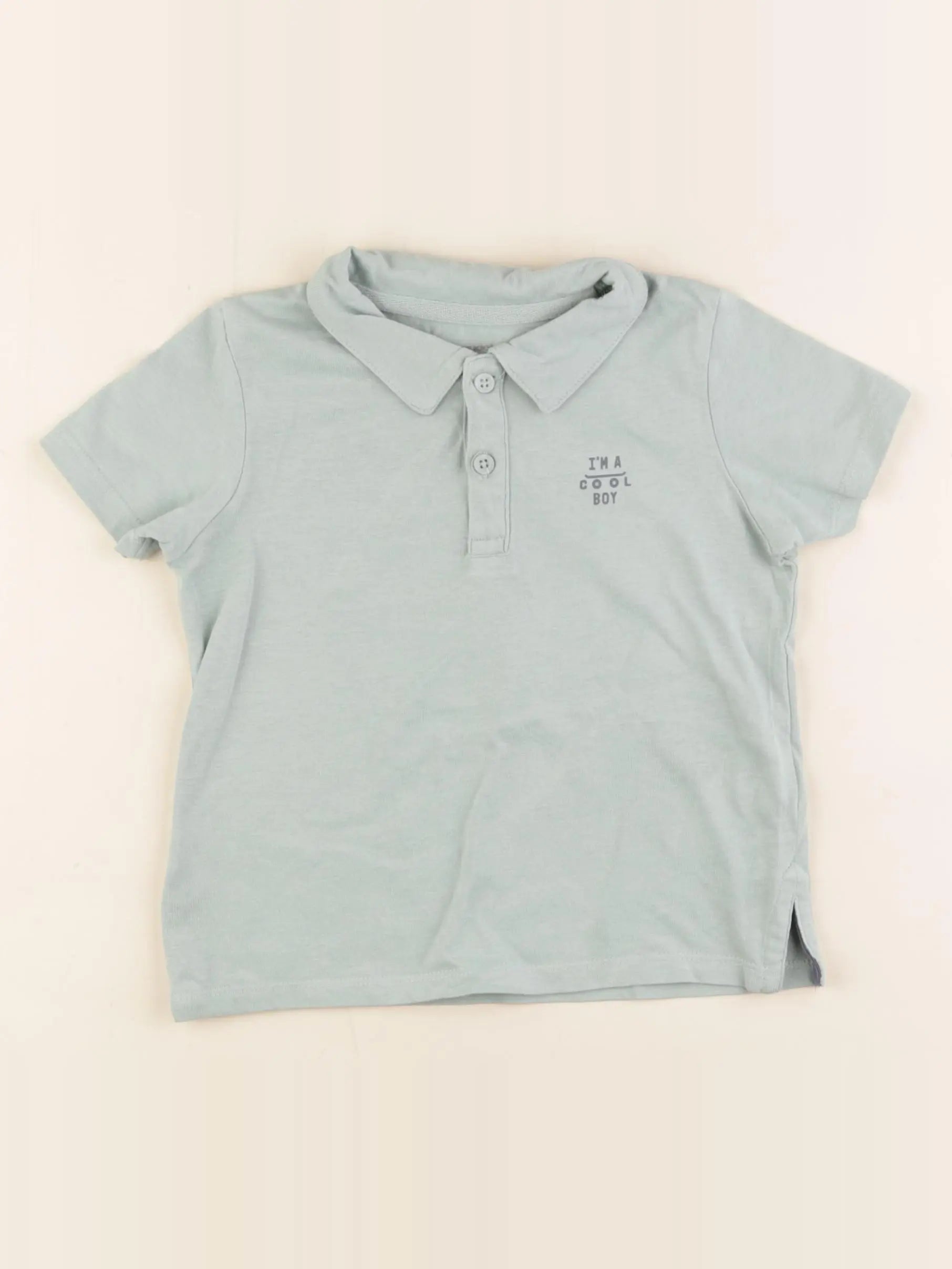 Vertbaudet - polo vert - 3 ans