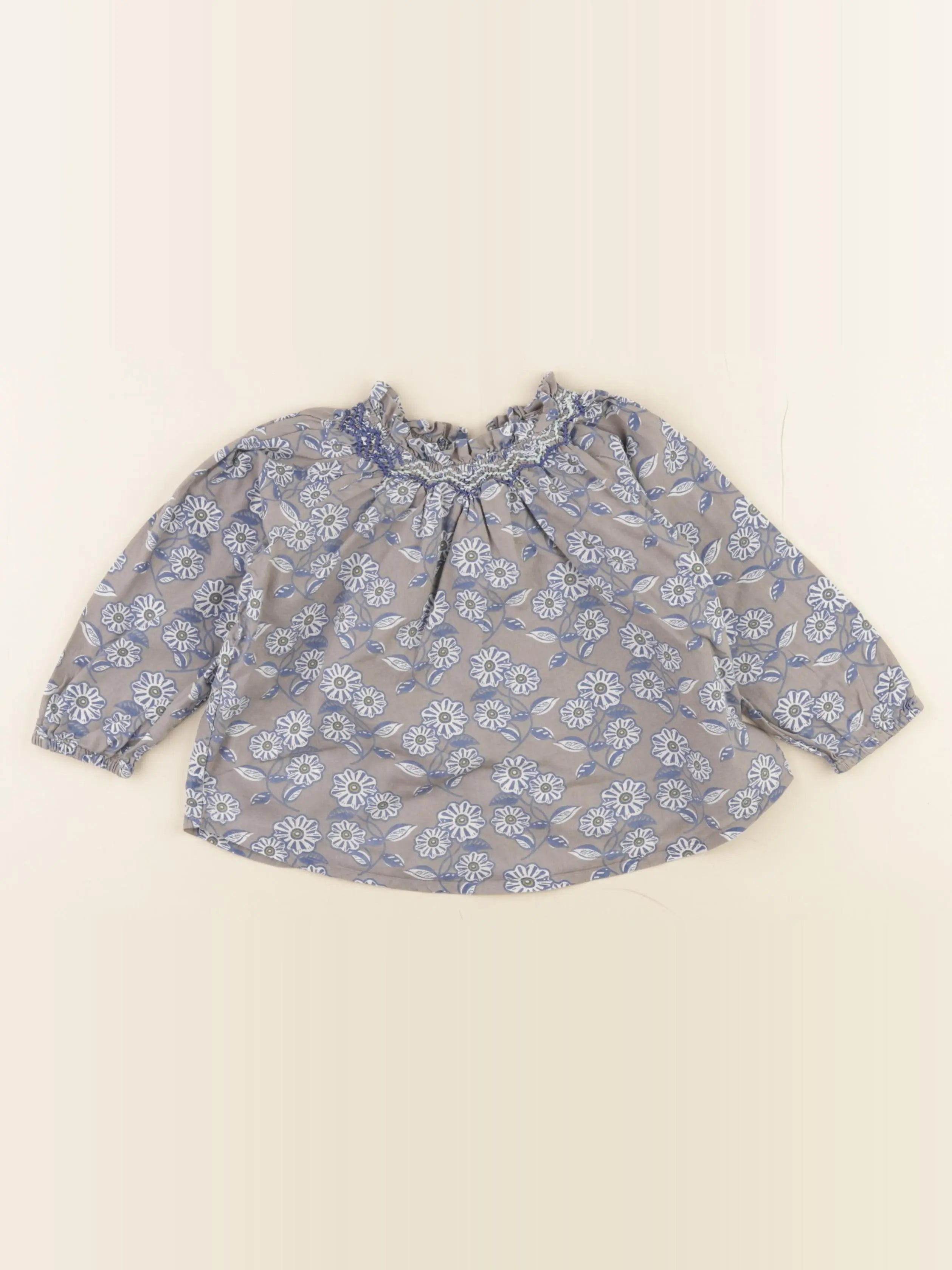 Mango - blouse gris - 12/18 mois