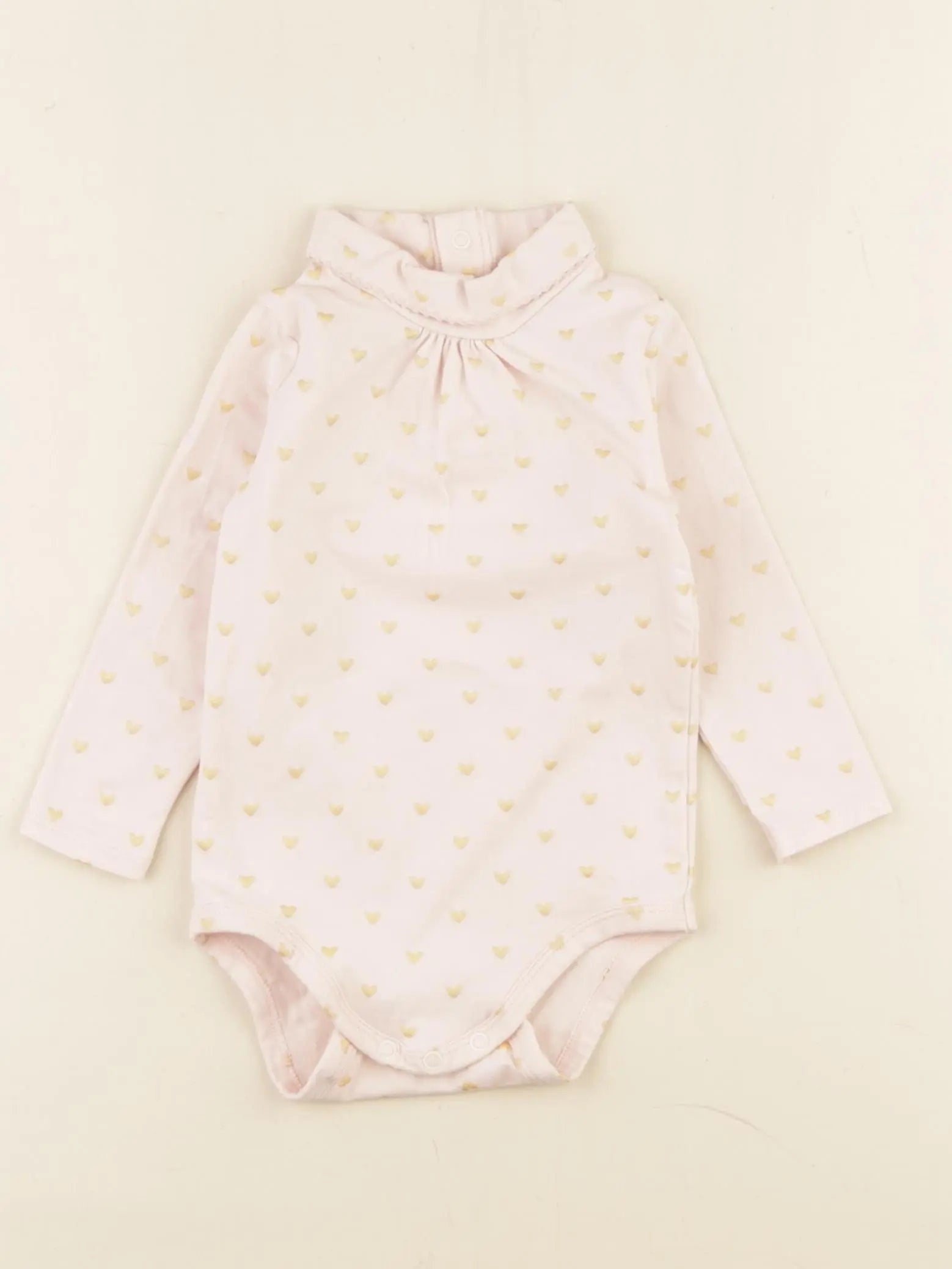 Vertbaudet - body à col rose - 9 mois