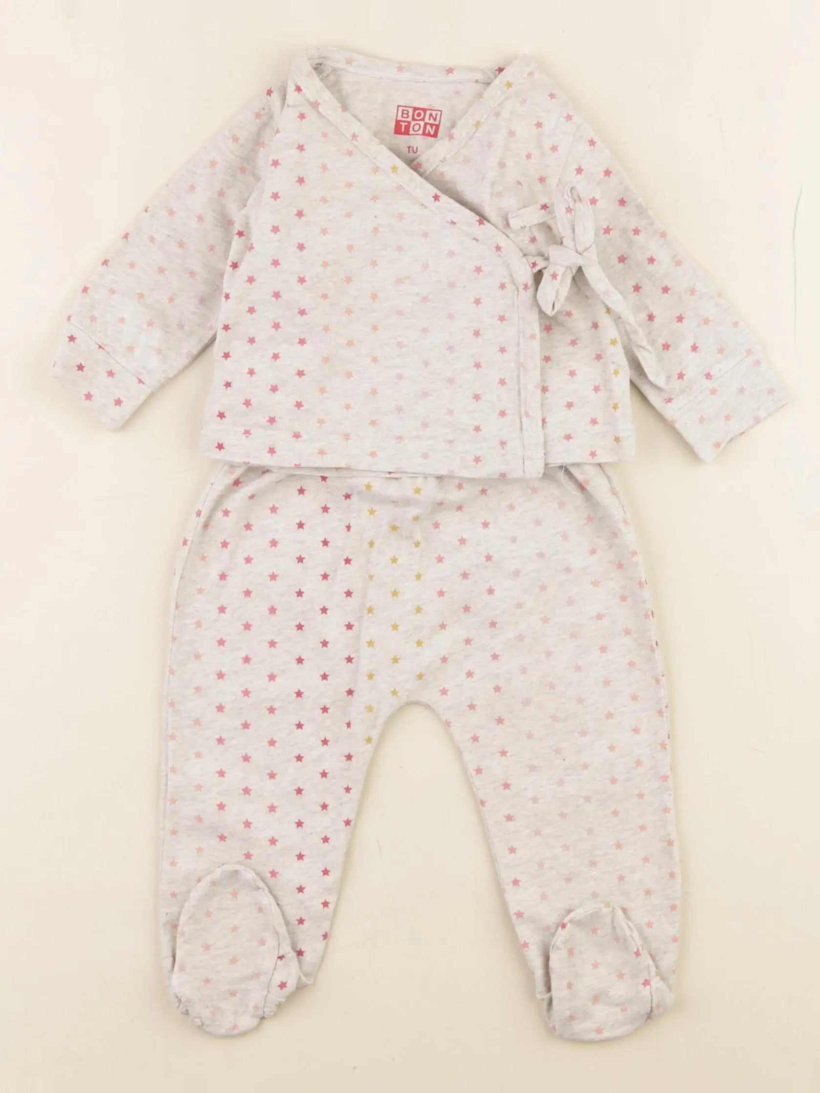 Bonton - pyjama coton gris - 3 mois