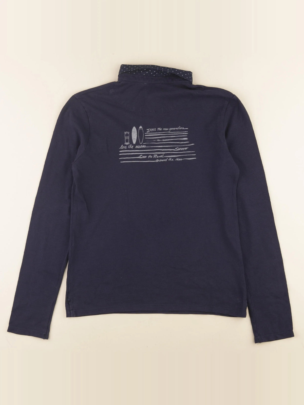 IKKS - polo imprimé au dos bleu - 12 ans