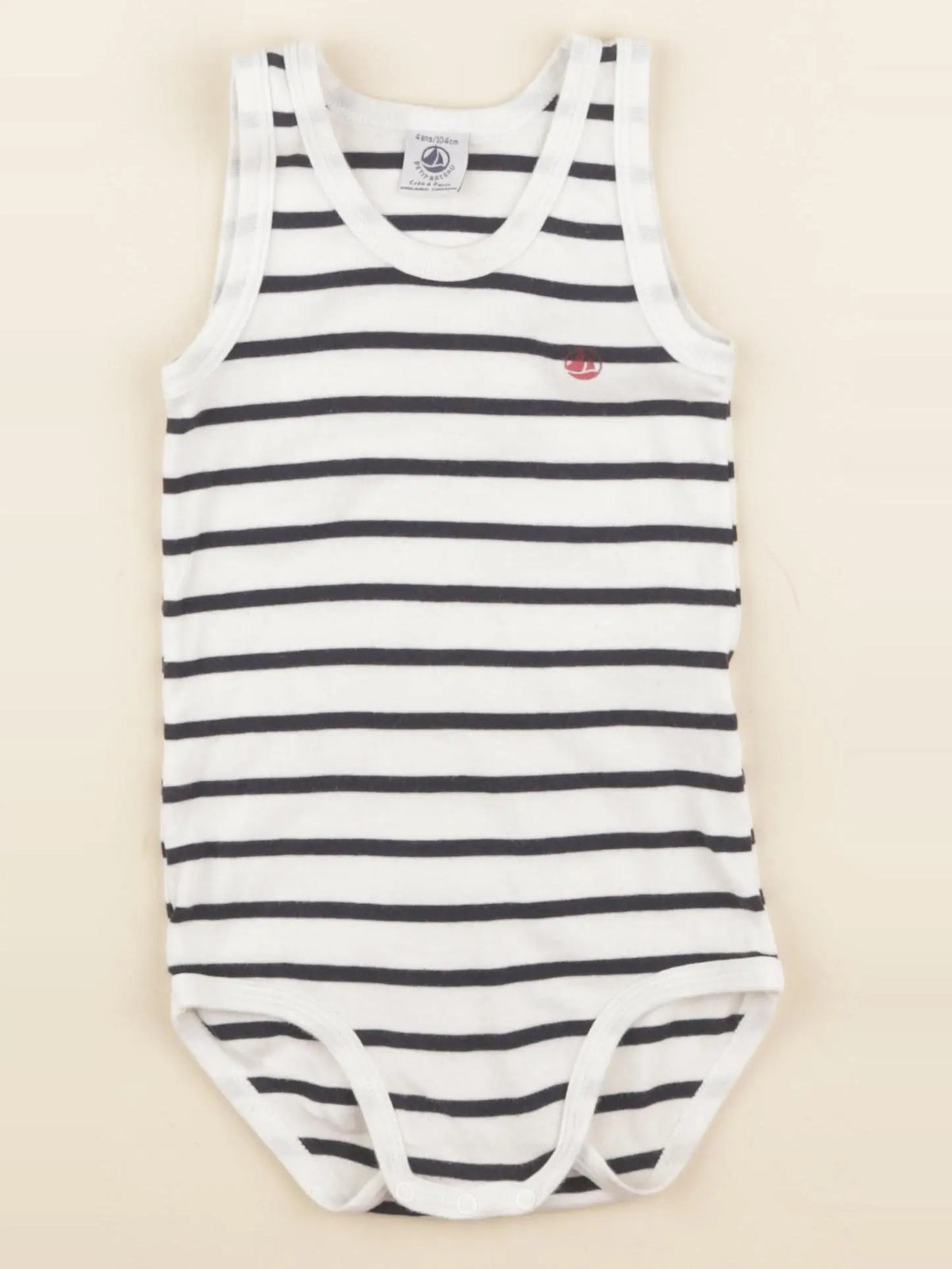 Petit Bateau - body blanc - 4 ans