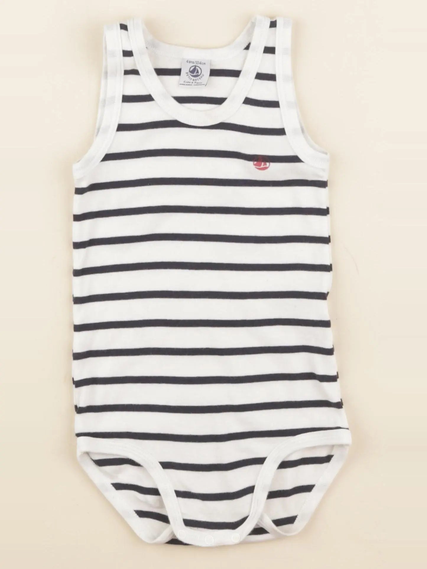 Petit Bateau - body blanc - 4 ans